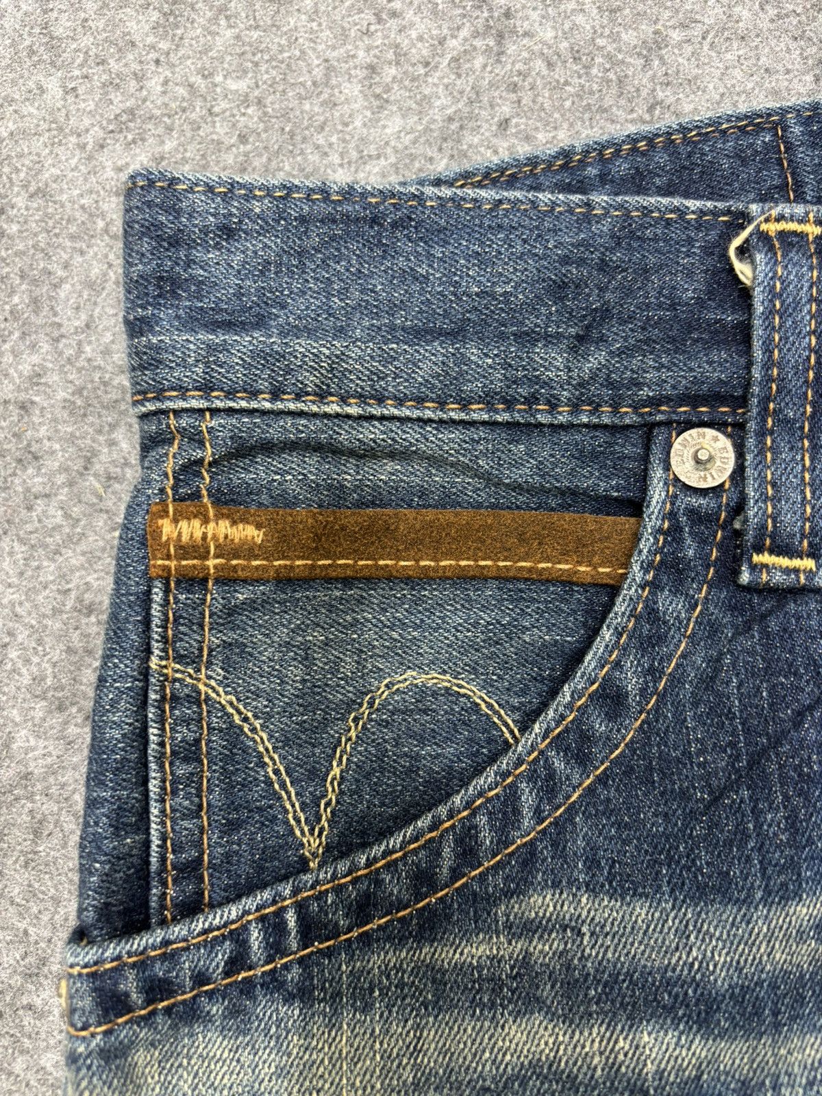 Edwin 💥Insane Rust Wash💥Sick Edwin Stone Wash Slim Denim F654 Size US 29 - 9 Thumbnail