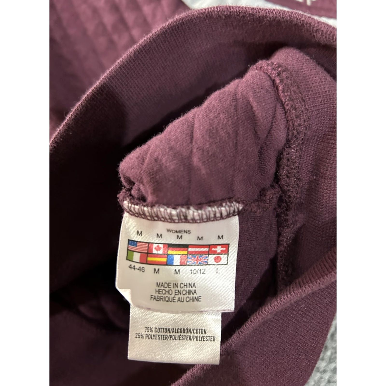Spyder Spyder Pullover Womens Medium Burgundy Quilted Snap Mock Neck Sweater Athletic Size M / US 6-8 / IT 42-44 - 7 Thumbnail