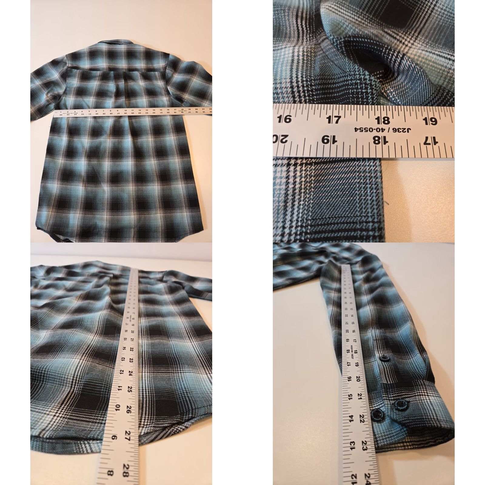 Vintage Dixxon Mens Button-Up Shirt Plaid Blue XS Flannel Long Sleeve Snap Pocket Collared Size US XS / EU 42 / 0 - 8 Thumbnail