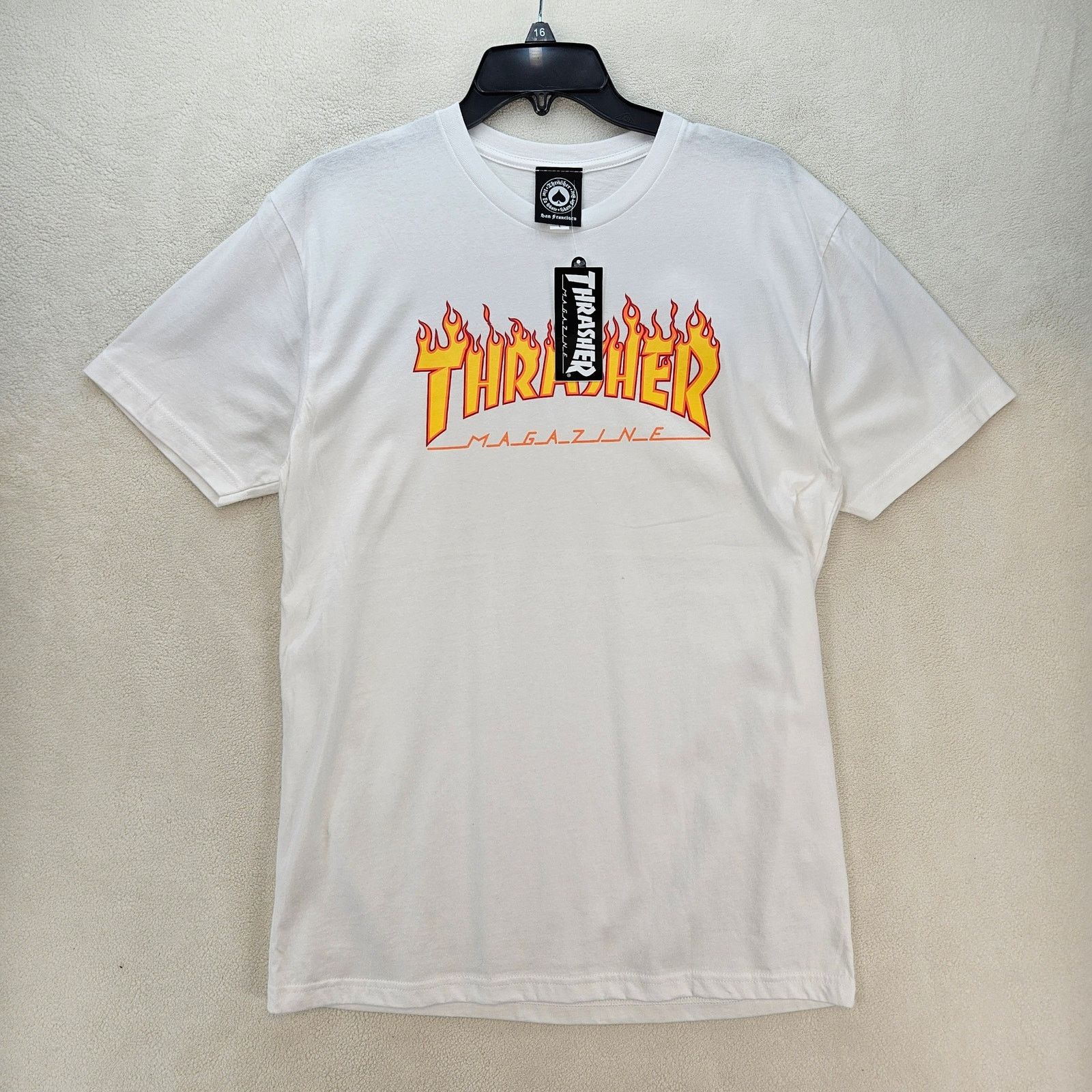 Thrasher THRASHER MEN'S LARGE WHITE TSHIRT FLAME LETTERS NWT Size US L / EU 52-54 / 3 - 1 Thumbnail