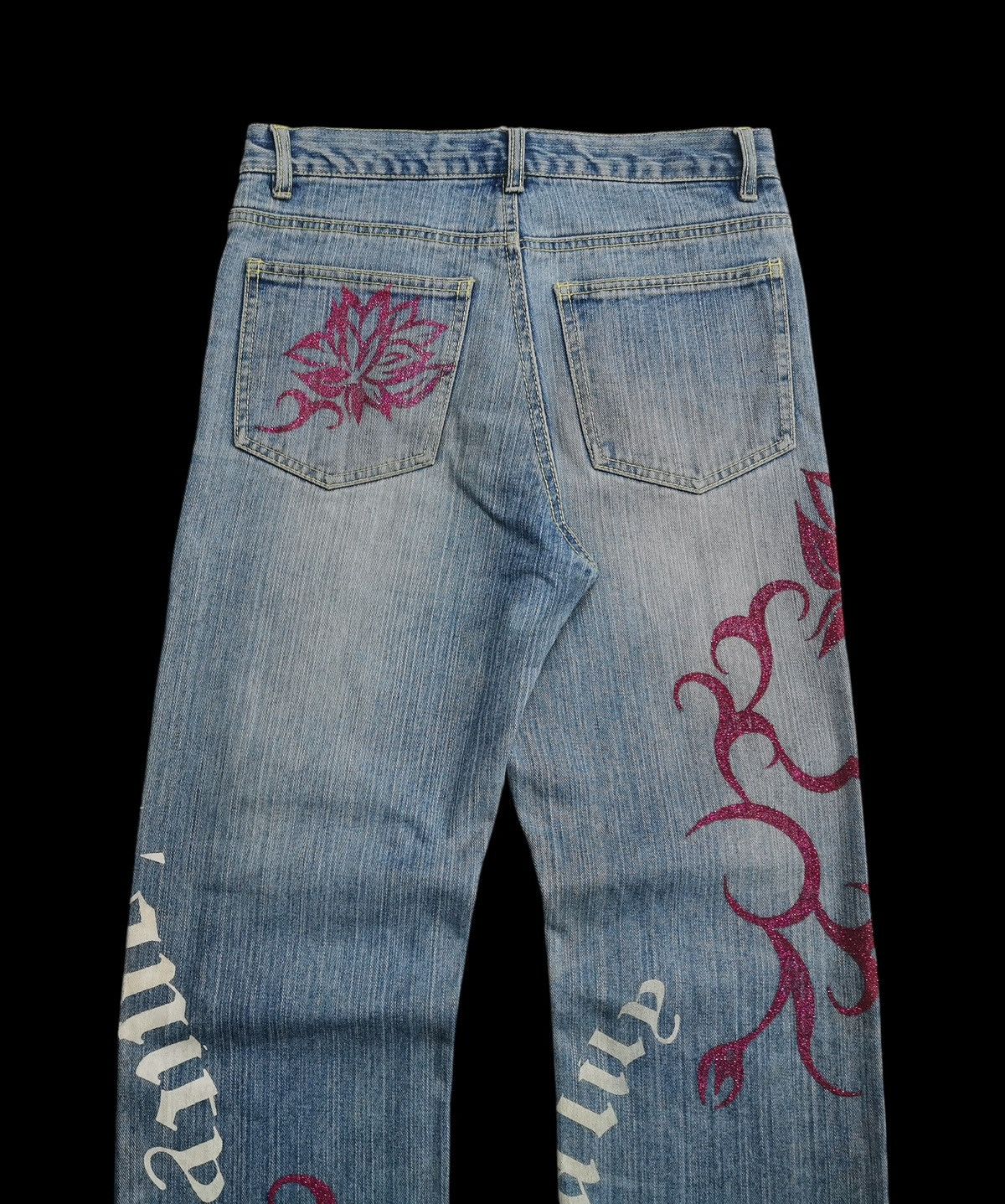 Kapital Jude Bloom Denim Y2K Graphic Jeans Patchwork Like Kapital Size US 29 - 5 Thumbnail