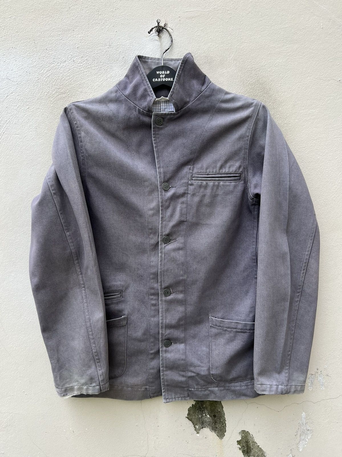 Danton Vintage Danton France Sun Fade Grey Nehru Collar Work Jacket Size US M / EU 48-50 / 2 - 6 Thumbnail