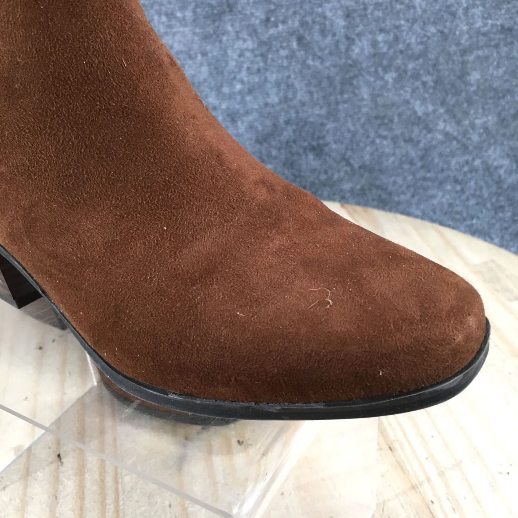 Vintage A New Day Boots Womens 7 Chelsea Pull On Ankle Bootie Brown Fabric Heels Casual Size US 7 / IT 37 - 5 Thumbnail