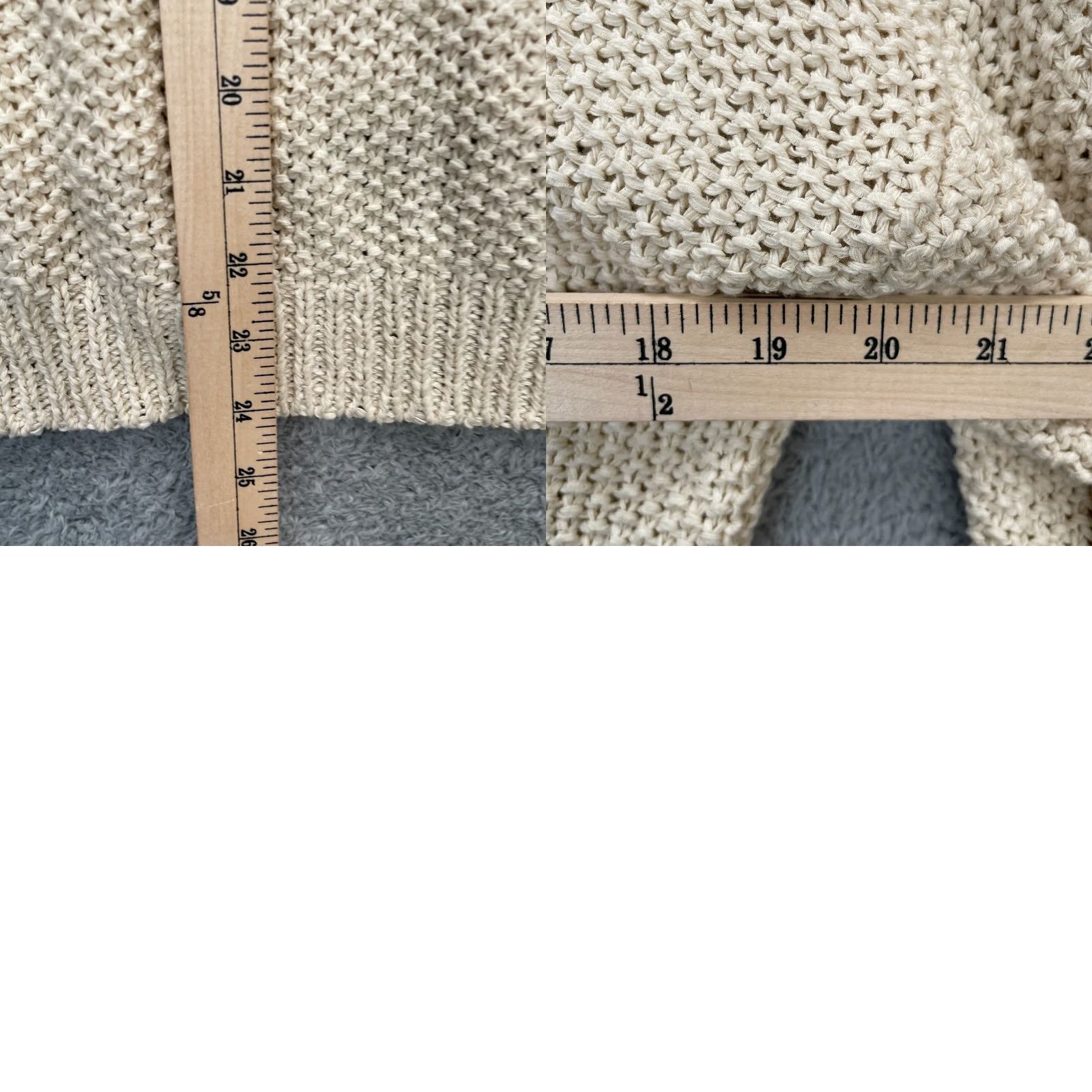 Eileen Fisher Eileen Fisher Womens XXS Beige Cotton Sweater Open Knit High Low Hem Warm Size XXS / US 00 / IT 34 - 8 Thumbnail