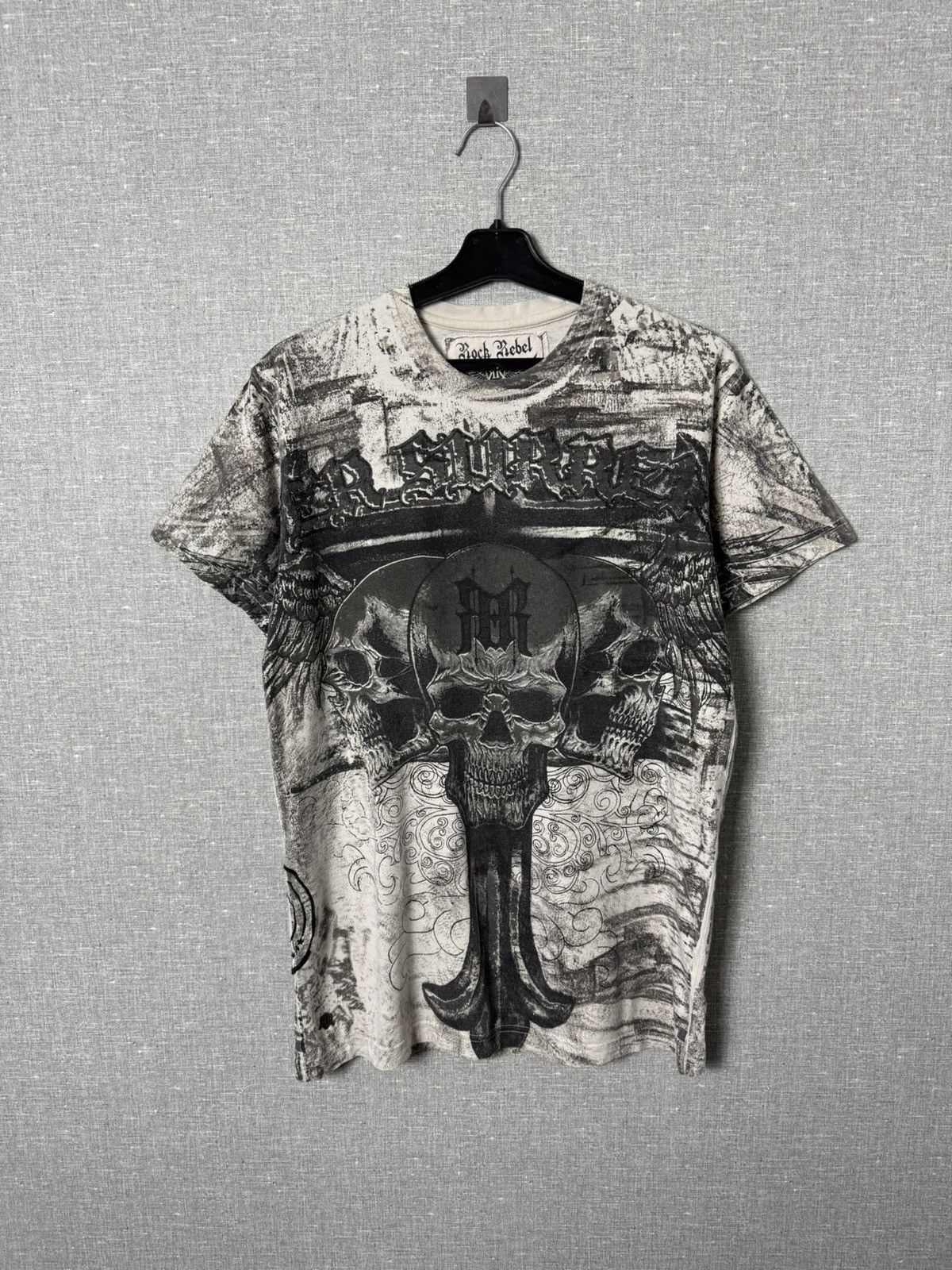 Affliction Rock Rebel by EMP Skull Graphic Tee Full Print Gothic Style Size US S / EU 44-46 / 1 - 1 Thumbnail