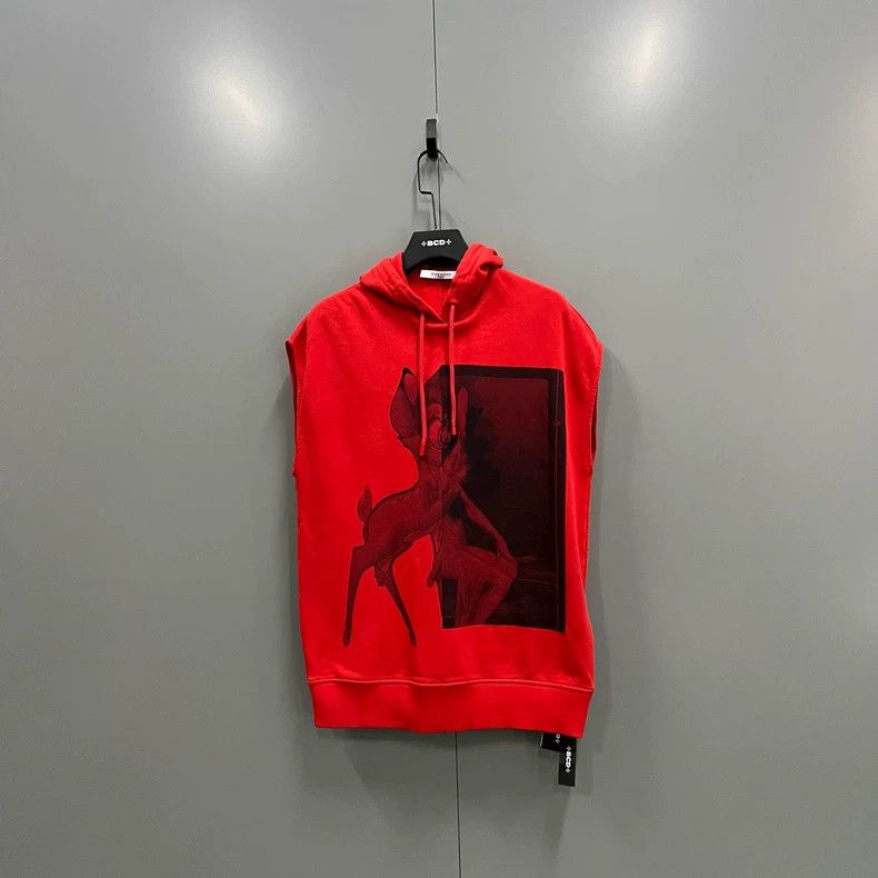 Givenchy Givenchy Red Deer Print Sleeveless Hoodie XS Size Size US XS / EU 42 / 0 - 1 Thumbnail