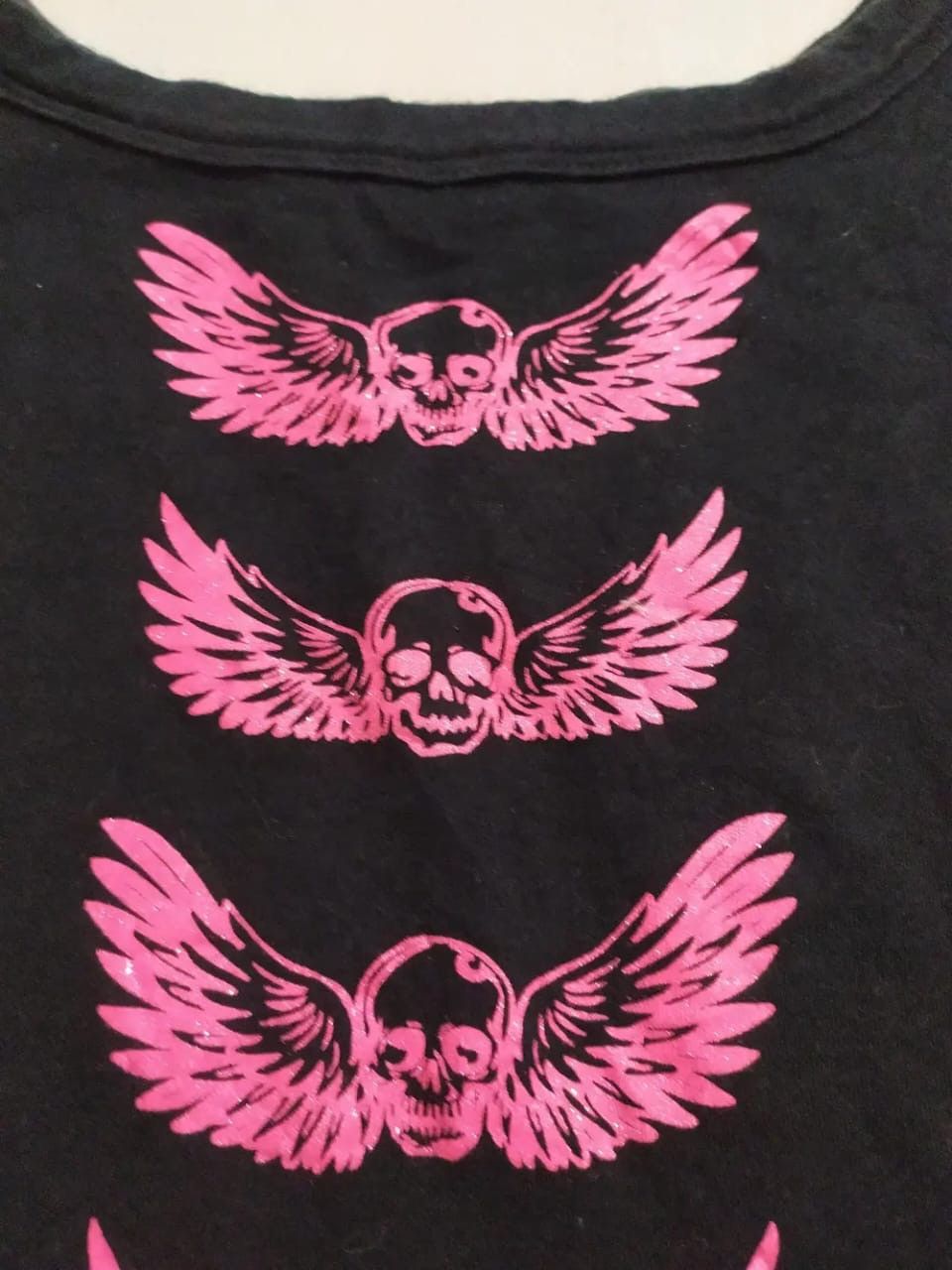 Japanese Brand Punk Skull and Angel Wings Design Sleeveless Stretch Size S / US 4 / IT 40 - 3 Thumbnail