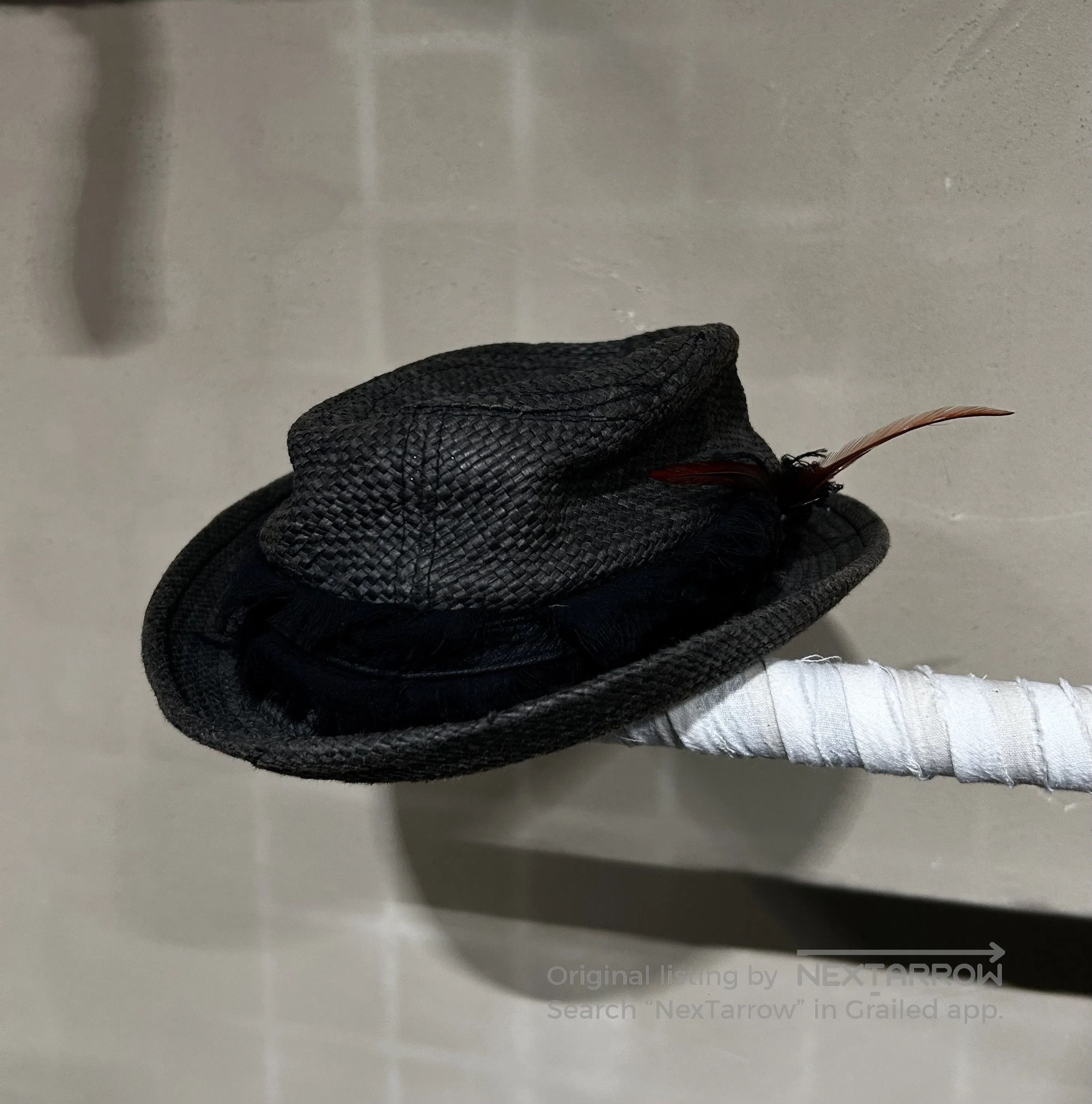 14th Addiction 14th Addiction Early Woven Feather Hat. Size ONE SIZE - 7 Thumbnail