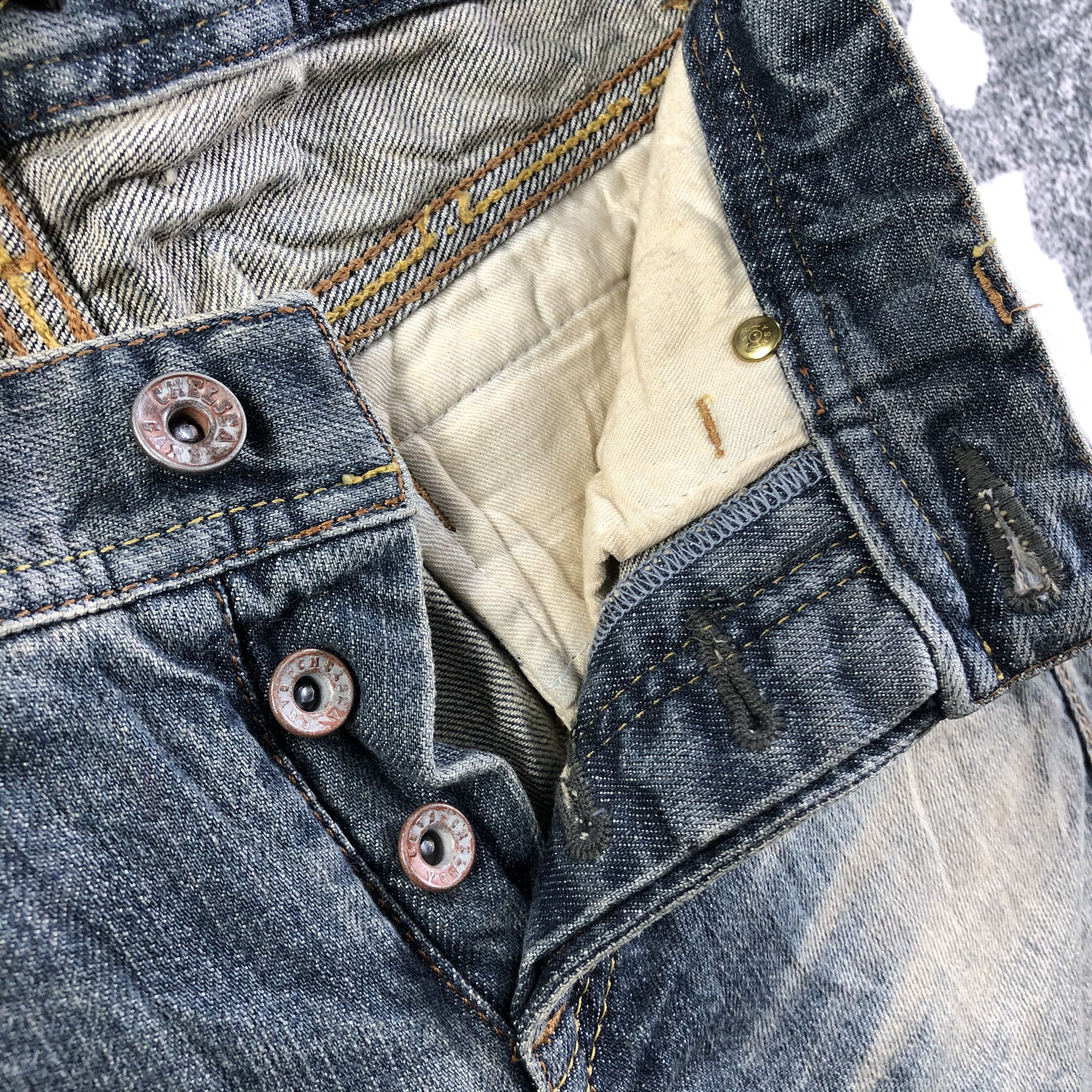 Chealseagarb Jeans Rusty Wash Zipper Pocket Denim KJ1829