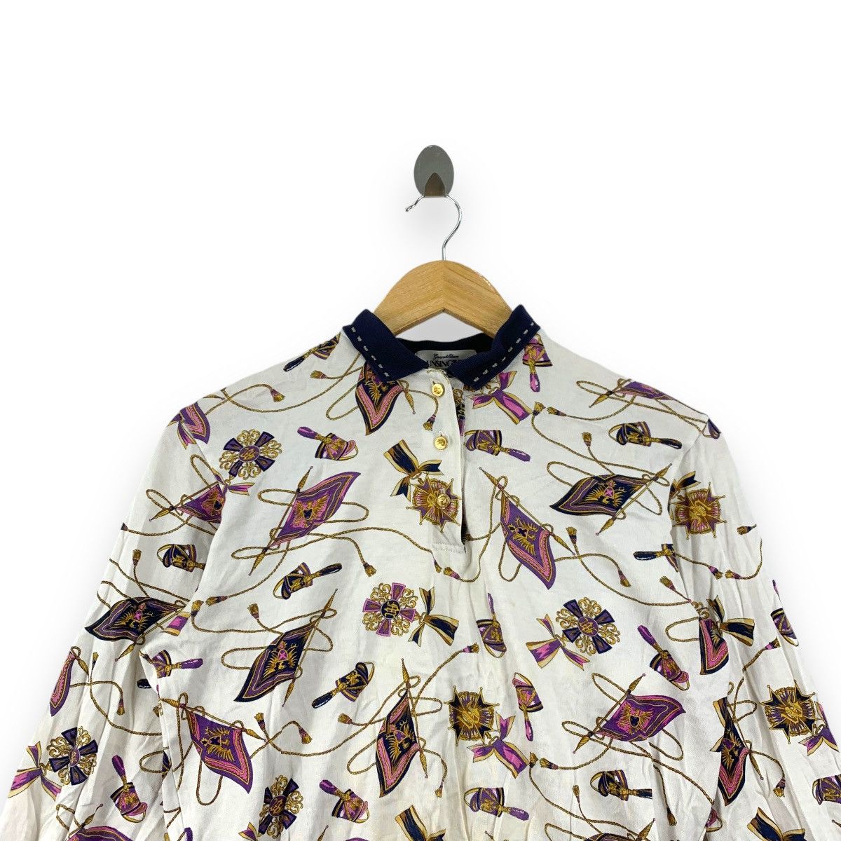 Vintage Vintage 80’ GRAND SLAM BAROQUE AOP Polo Tee Shirt Size M / US 6-8 / IT 42-44 - 2 Thumbnail