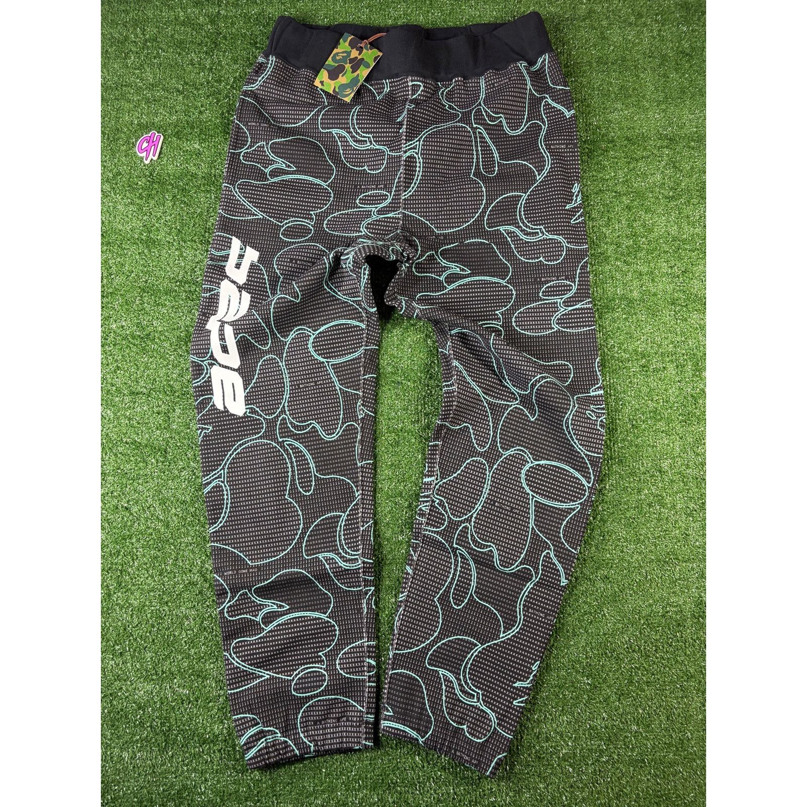 Bape Bape Text Code Camo Black Jogger Sweatpants Size Small Size US 30 / EU 46 - 1 Thumbnail