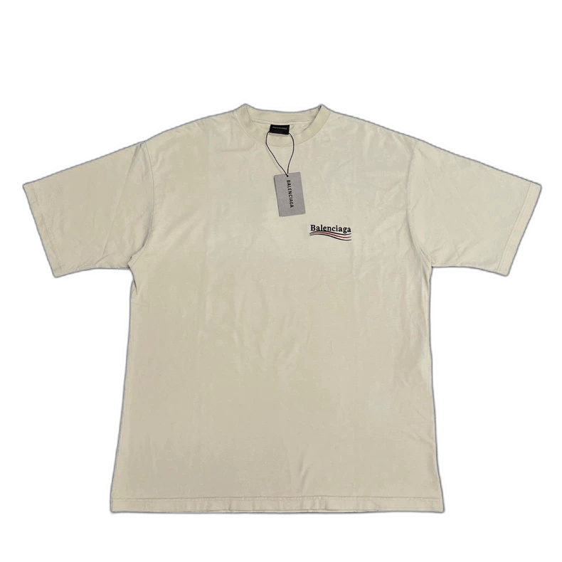 Balenciaga Balenciaga Beige Sea Waves Embroidery Short Sleeve-2506 Size US M / EU 48-50 / 2 - 1 Thumbnail