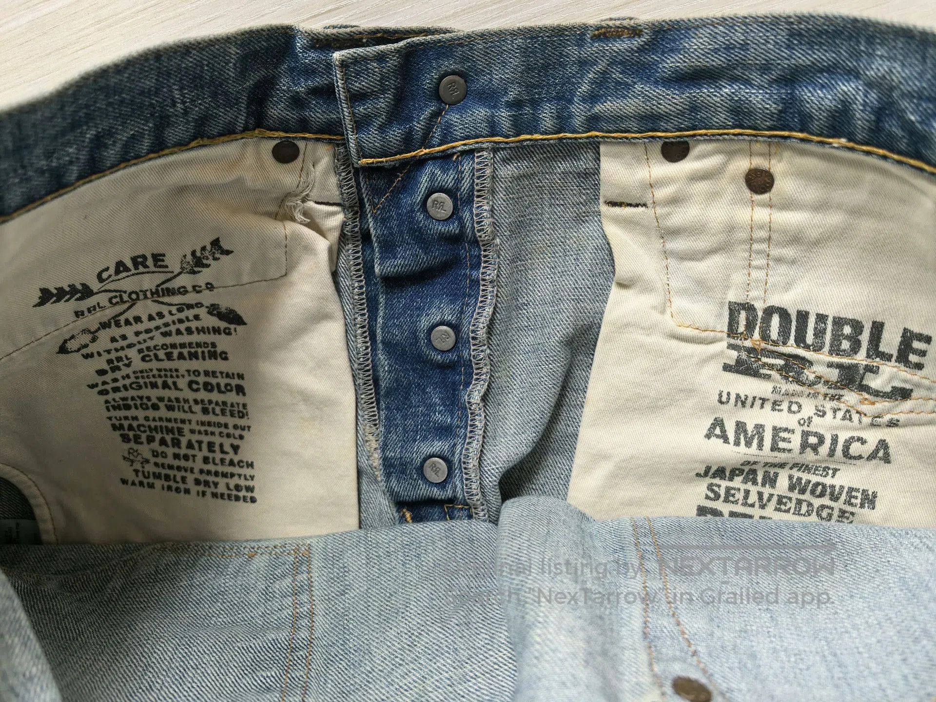 RRL Ralph Lauren RRL Slim Bootcut Denim Jeans. Size US 30 / EU 46 - 9 Thumbnail