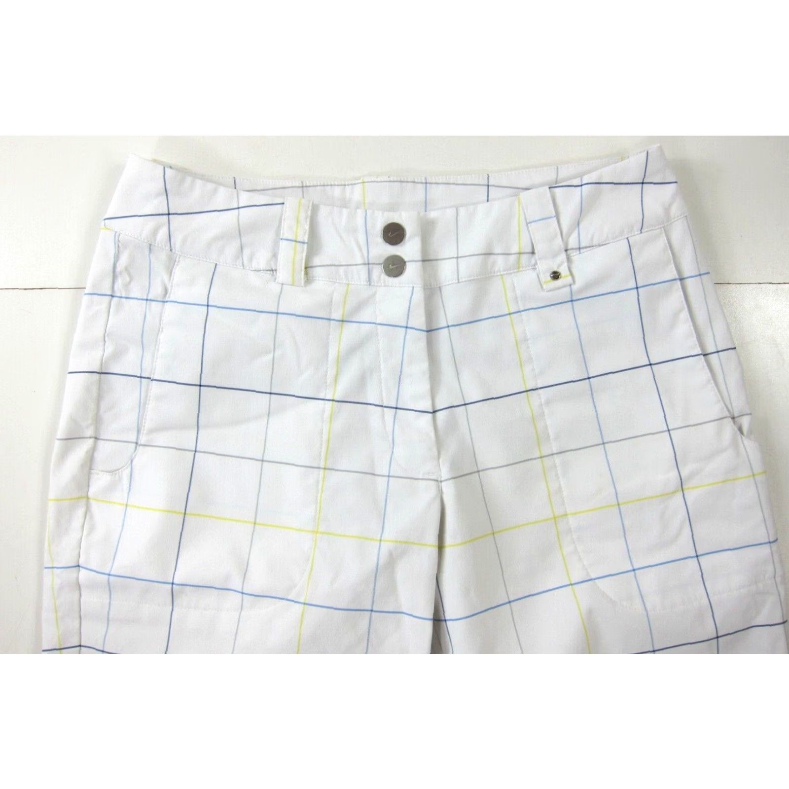 Nike Nike Dry Fit Bermuda Shorts Woman 4 White Plaid Golf Stretch Bermuda Shorts Women XS-XL Size 27" / US 4 / IT 40 - 4 Thumbnail