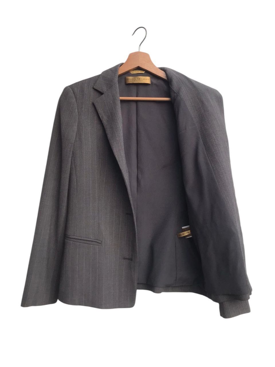 Donna Karan Donna Karan Signature Made in Italy Wool Stripe Jacket Size XS / US 0-2 / IT 36-38 - 2 Thumbnail