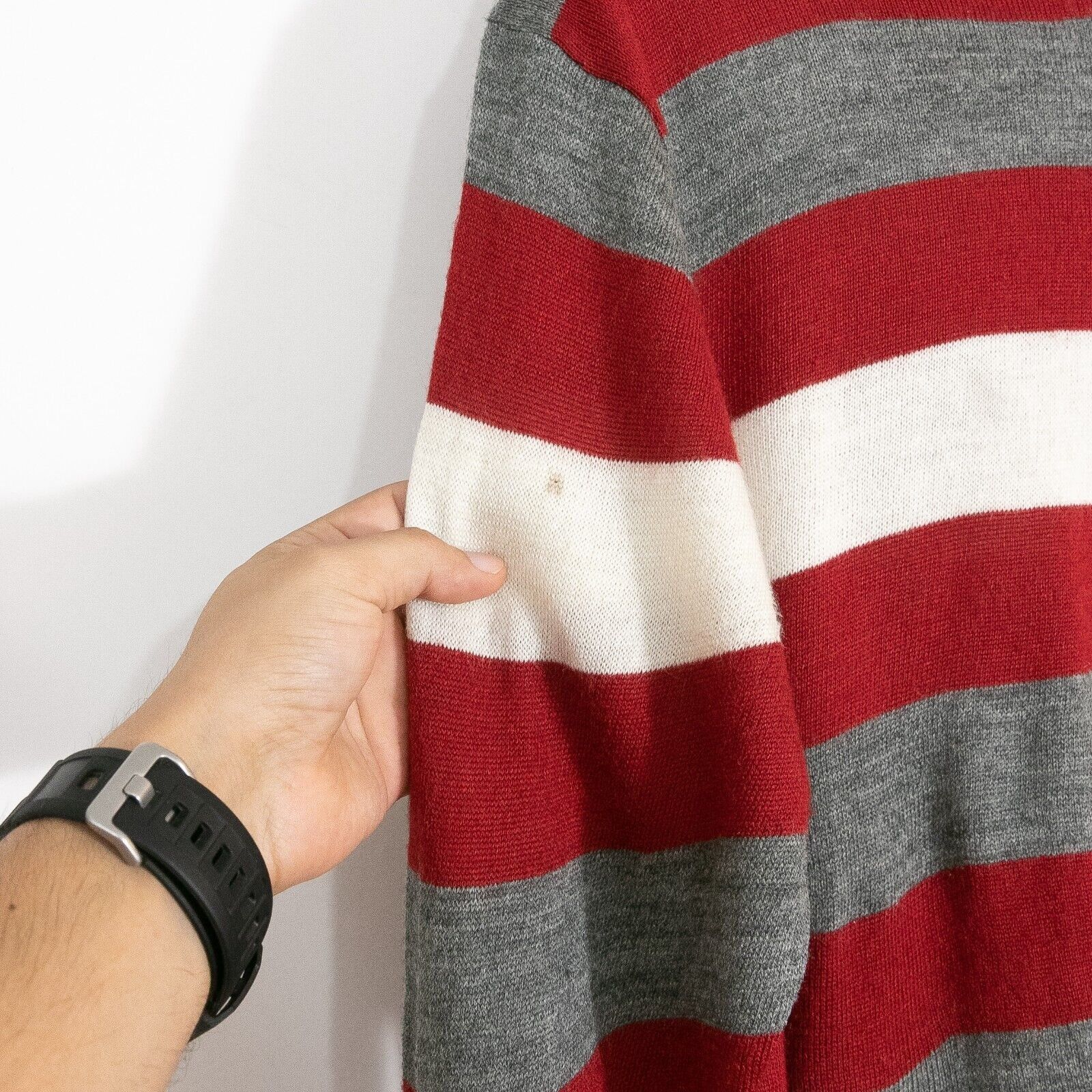 Kappa × Vintage Kappa Wool Blend Striped Sweater XL - Lightweight Distressed Size US XL / EU 56 / 4 - 8 Thumbnail