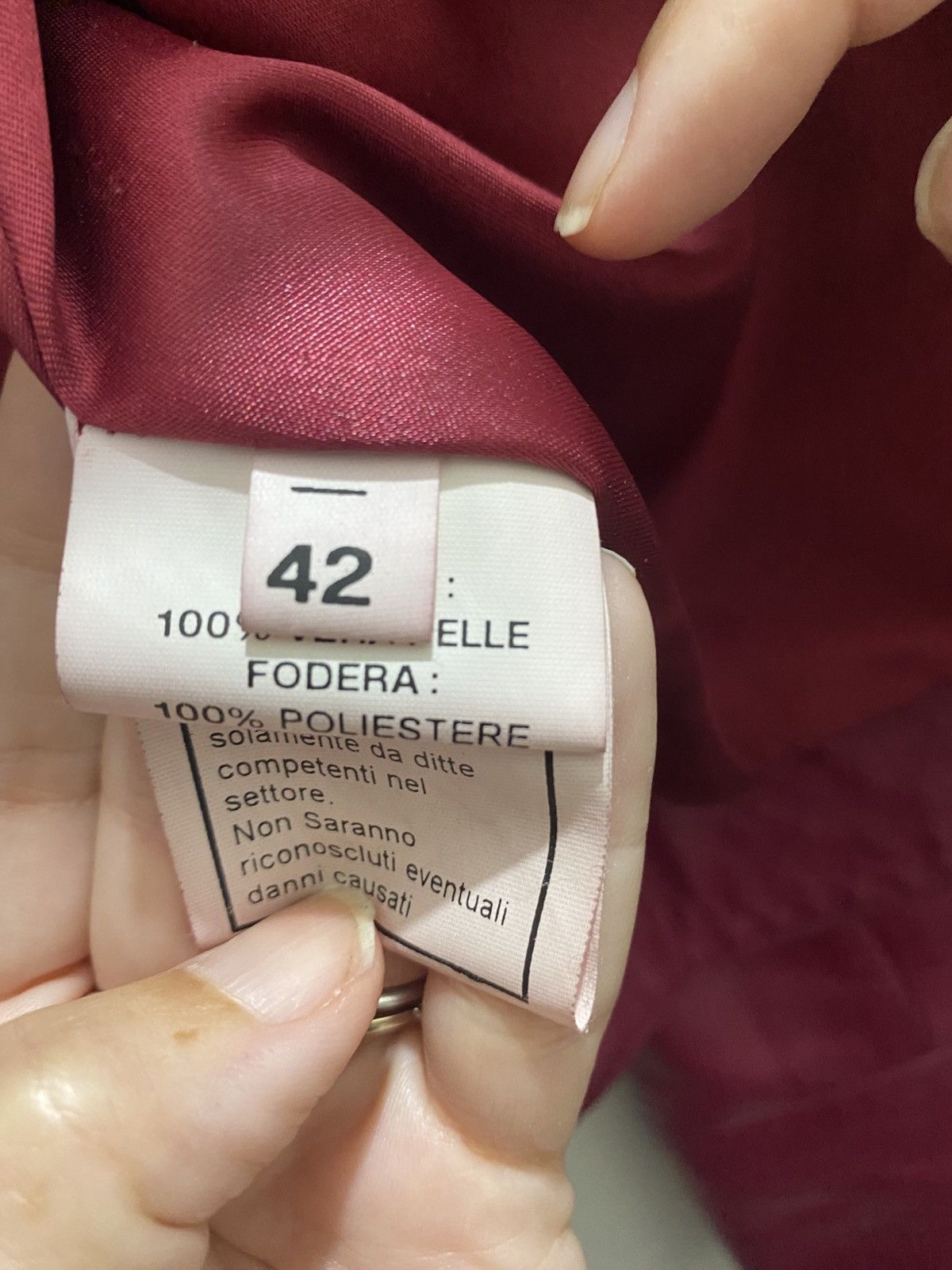 Other JOHANNA K BURGUNDY LEATHER JACKET Size M / US 6-8 / IT 42-44 - 5 Thumbnail