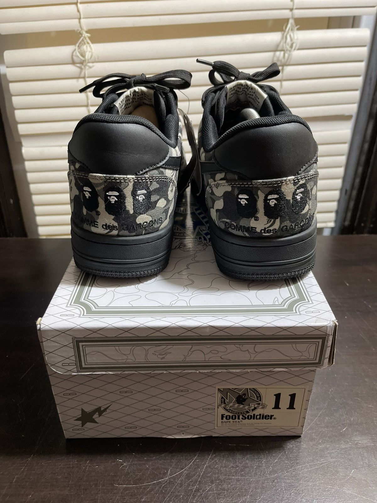 Bape × Comme des Garcons Bapesta Low Comme Des Garcons Size US 11 / EU 44 - 12 Thumbnail