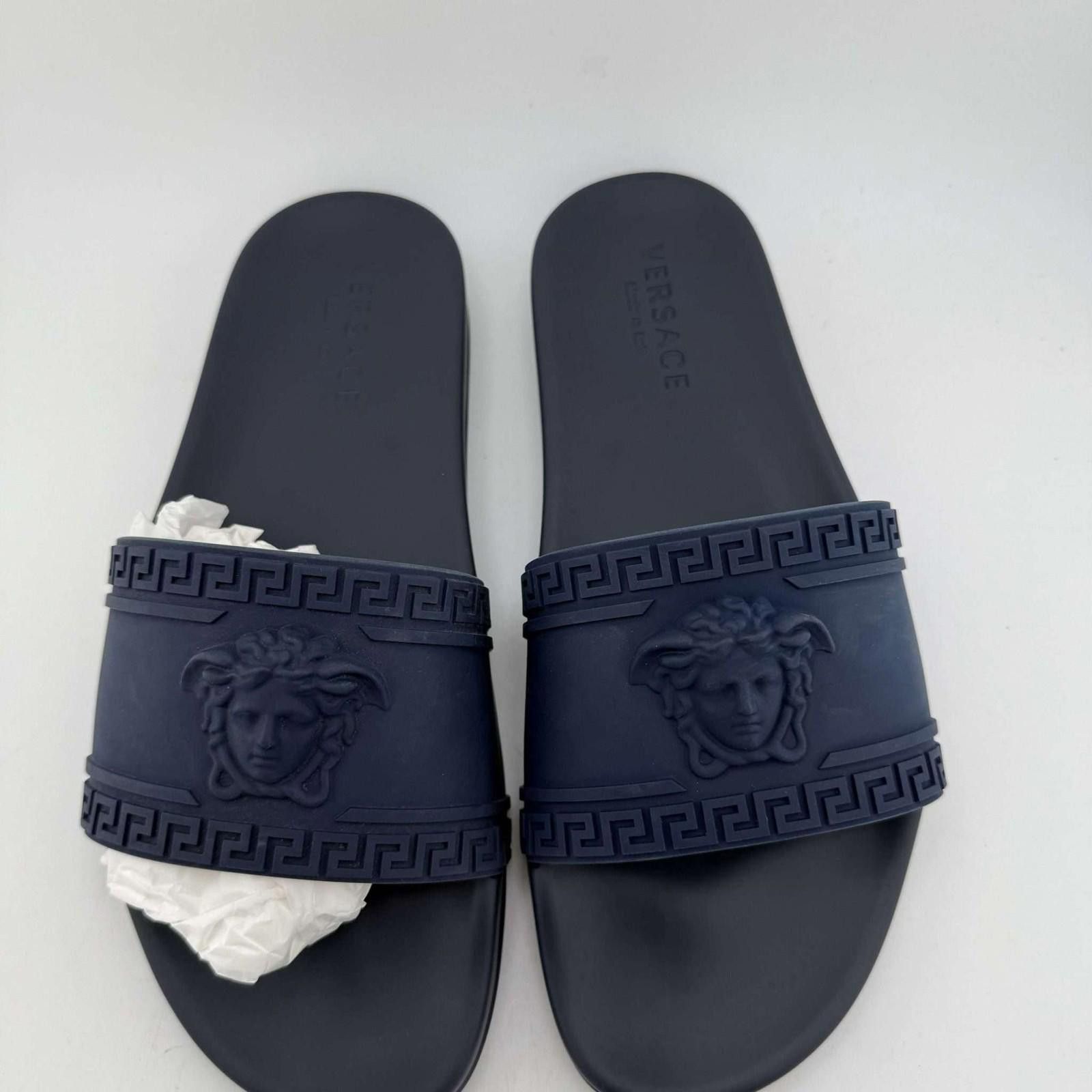 Versace Versace Slide Navy Sandals EU 44 New Size US 11 / EU 44 - 6 Thumbnail
