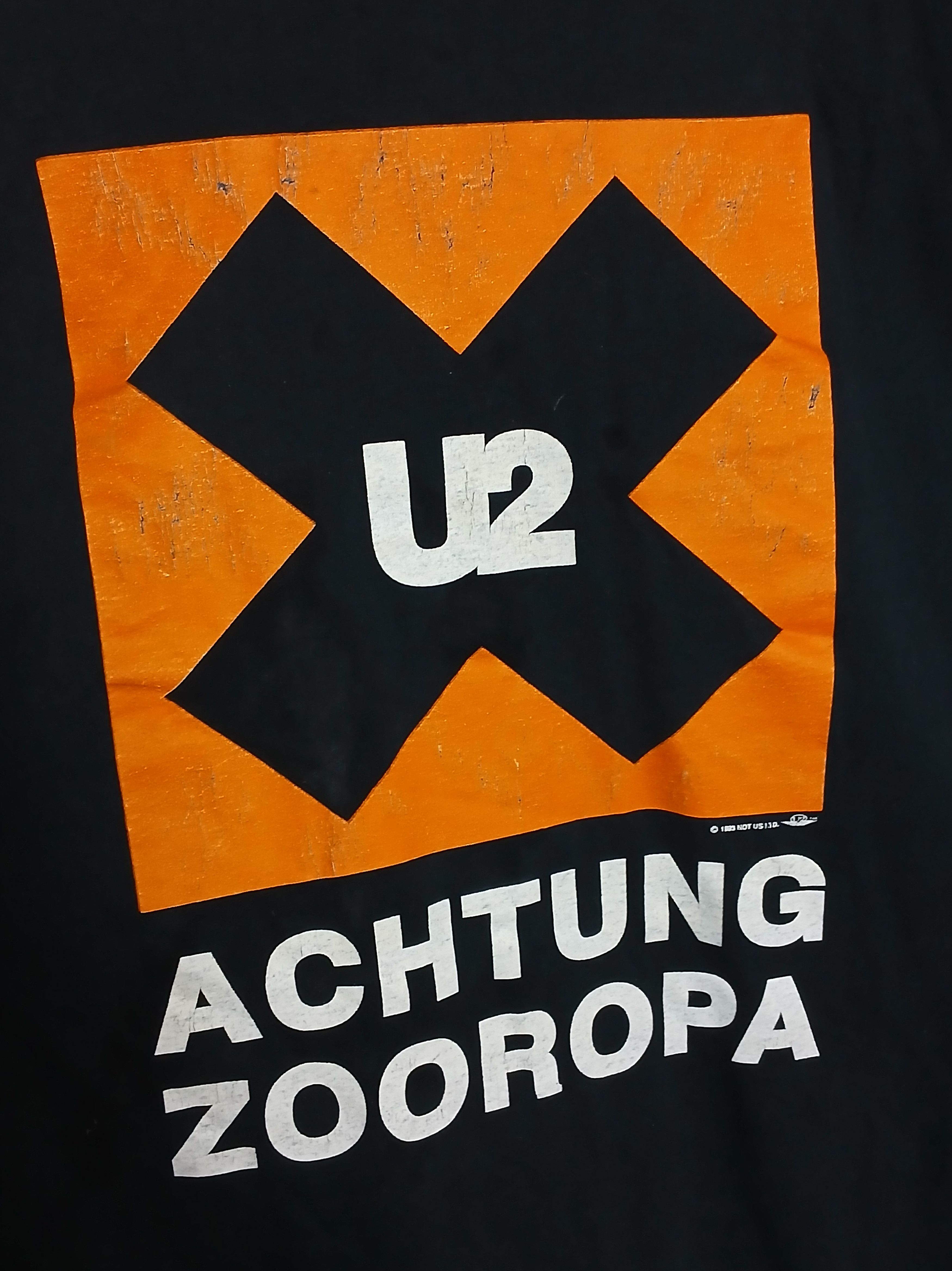 Band Tees × Vintage Vintage 1993 U2 Achtung Zooropa T-Shirt Size US L / EU 52-54 / 3 - 3 Thumbnail