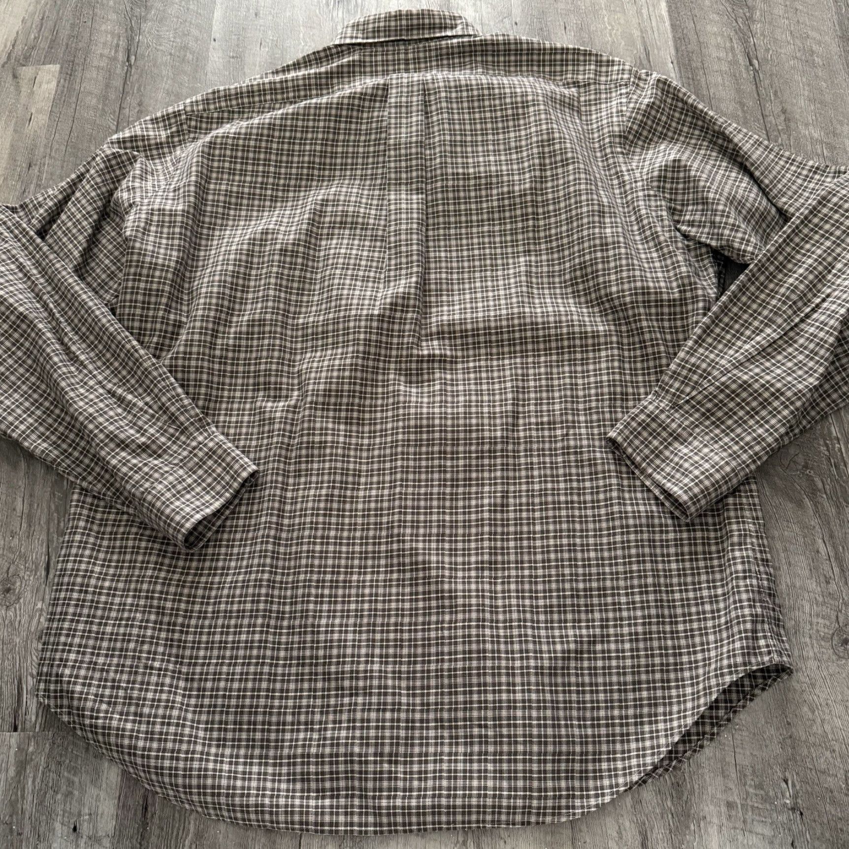 Ralph Lauren Ralph Lauren Shirt Mens L Long Sleeve Brown Plaid 100% Cotton Button-Up Classic Fit Balancing Casual American Style Size US L / EU 52-54 / 3 - 5 Thumbnail