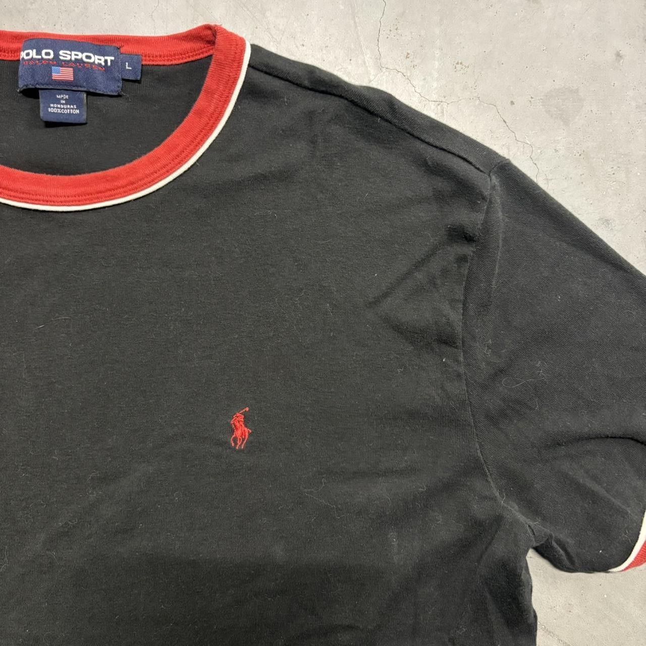 Polo Ralph Lauren Crazy Vintage Y2K/2000s Black Polo Ralph Lauren Polo Sport Black Tee! Size US L / EU 52-54 / 3 - 2 Thumbnail