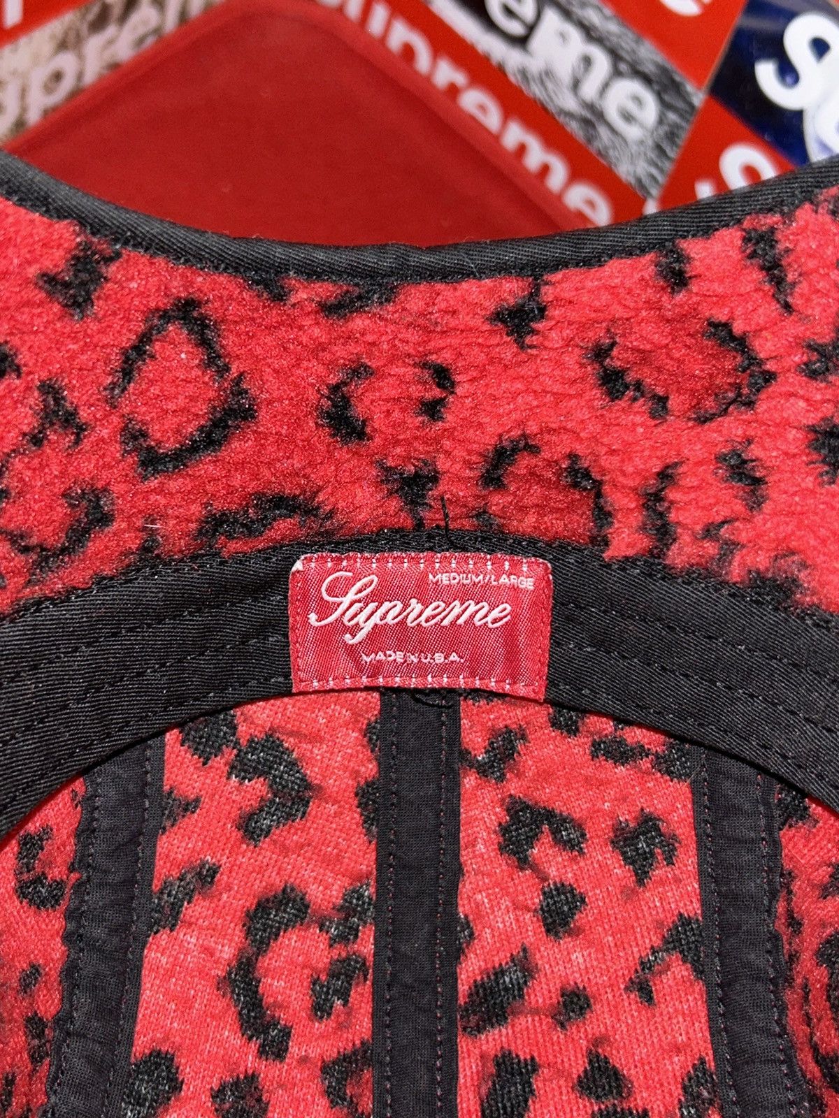Supreme Supreme Leopard Polar Fleece Earflap Camp Cap FW17 NEW Size ONE SIZE - 9 Thumbnail