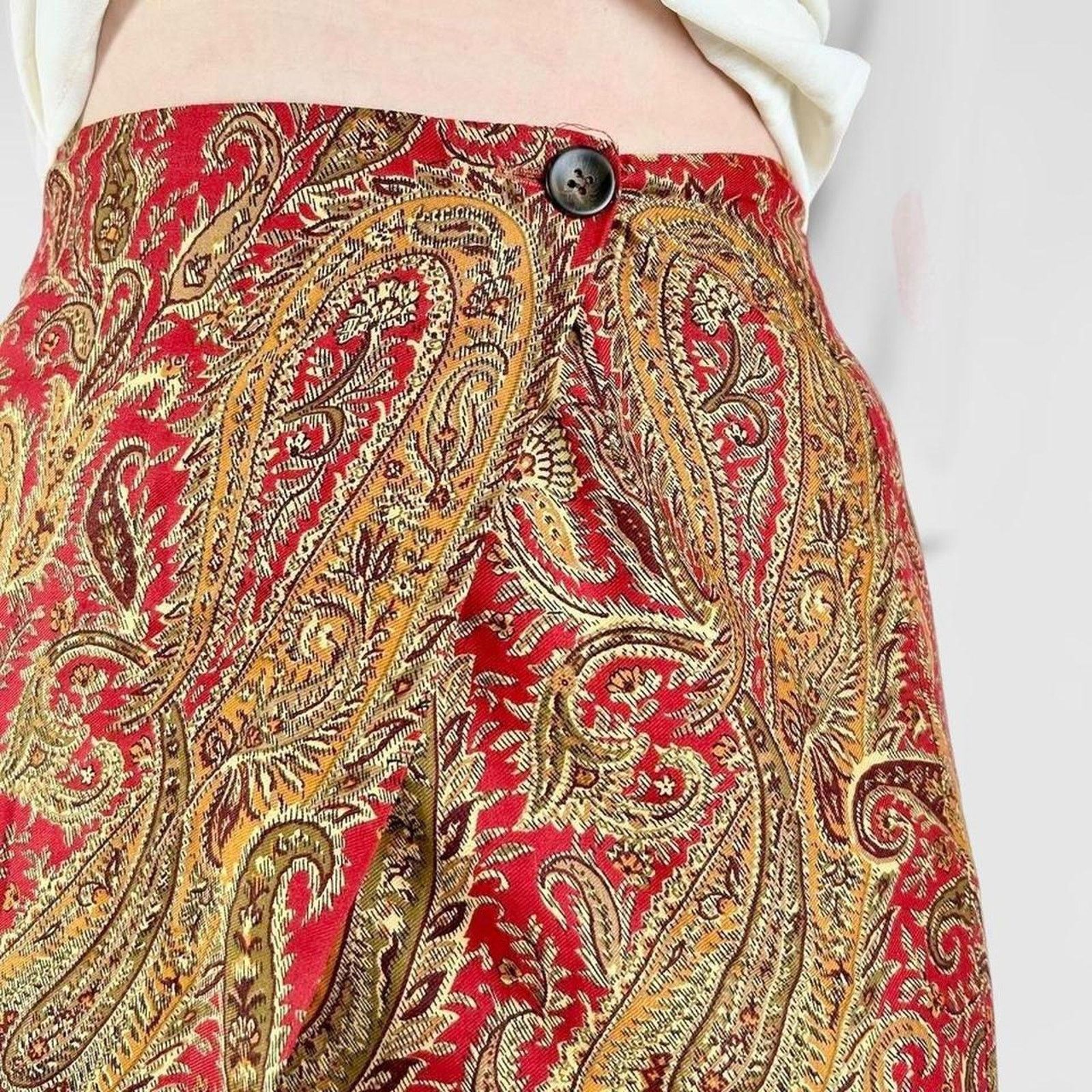 Other 90s vintage paisley whimsygoth mini skirt Size 27" / US 4 / IT 40 - 2 Thumbnail