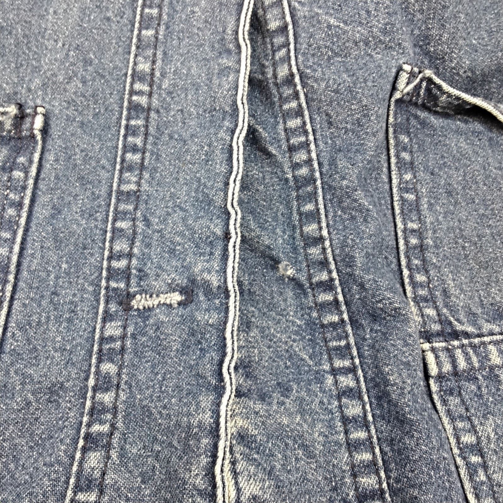 Other French Navy Chore Coat Denim Jacket Women's L VTG USA Size L / US 10 / IT 46 - 5 Thumbnail