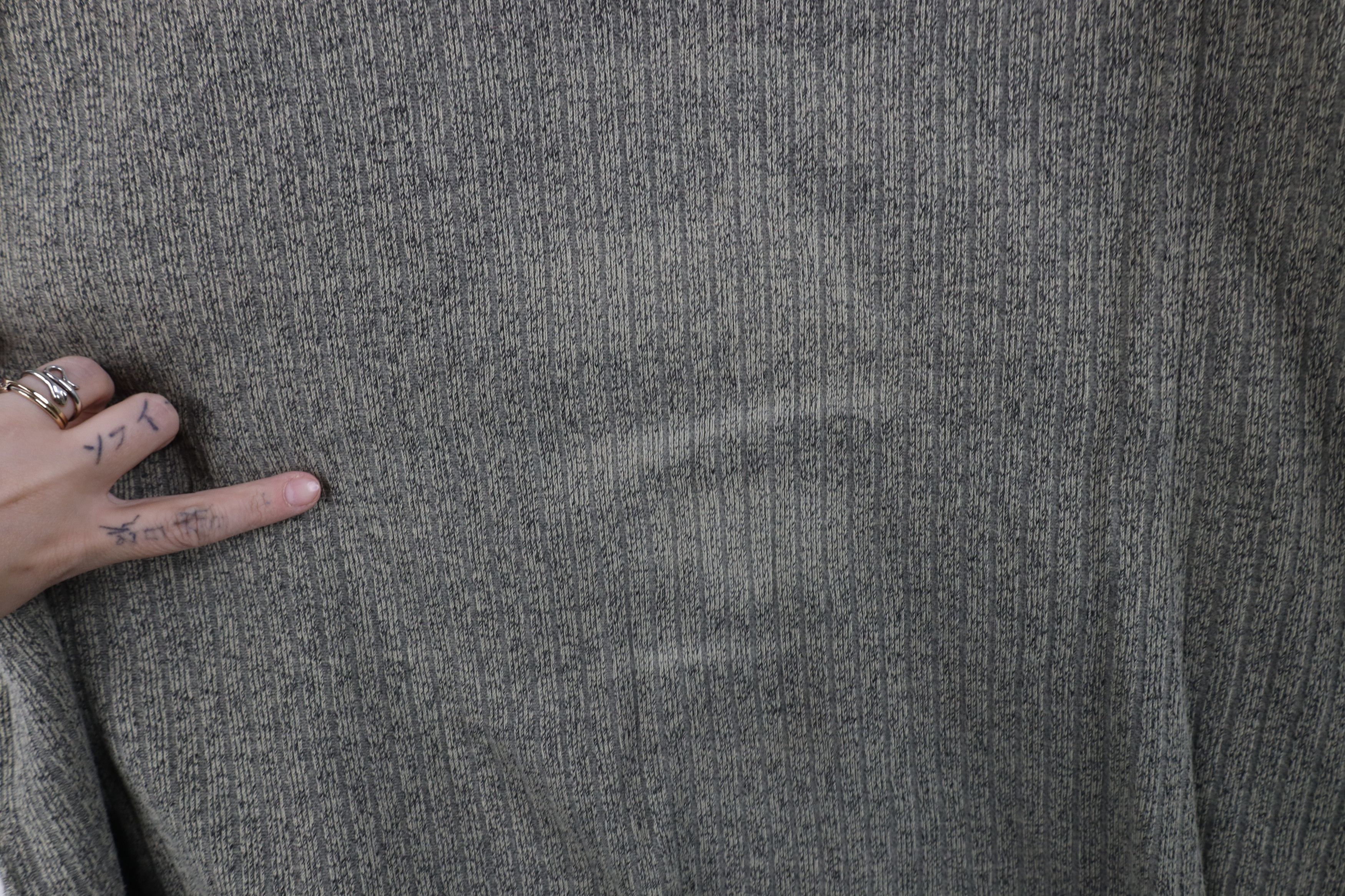 Vintage Vintage 90s Streetwear Ribbed Knit Long Sleeve T-Shirt Gray Size US XL / EU 56 / 4 - 6 Thumbnail
