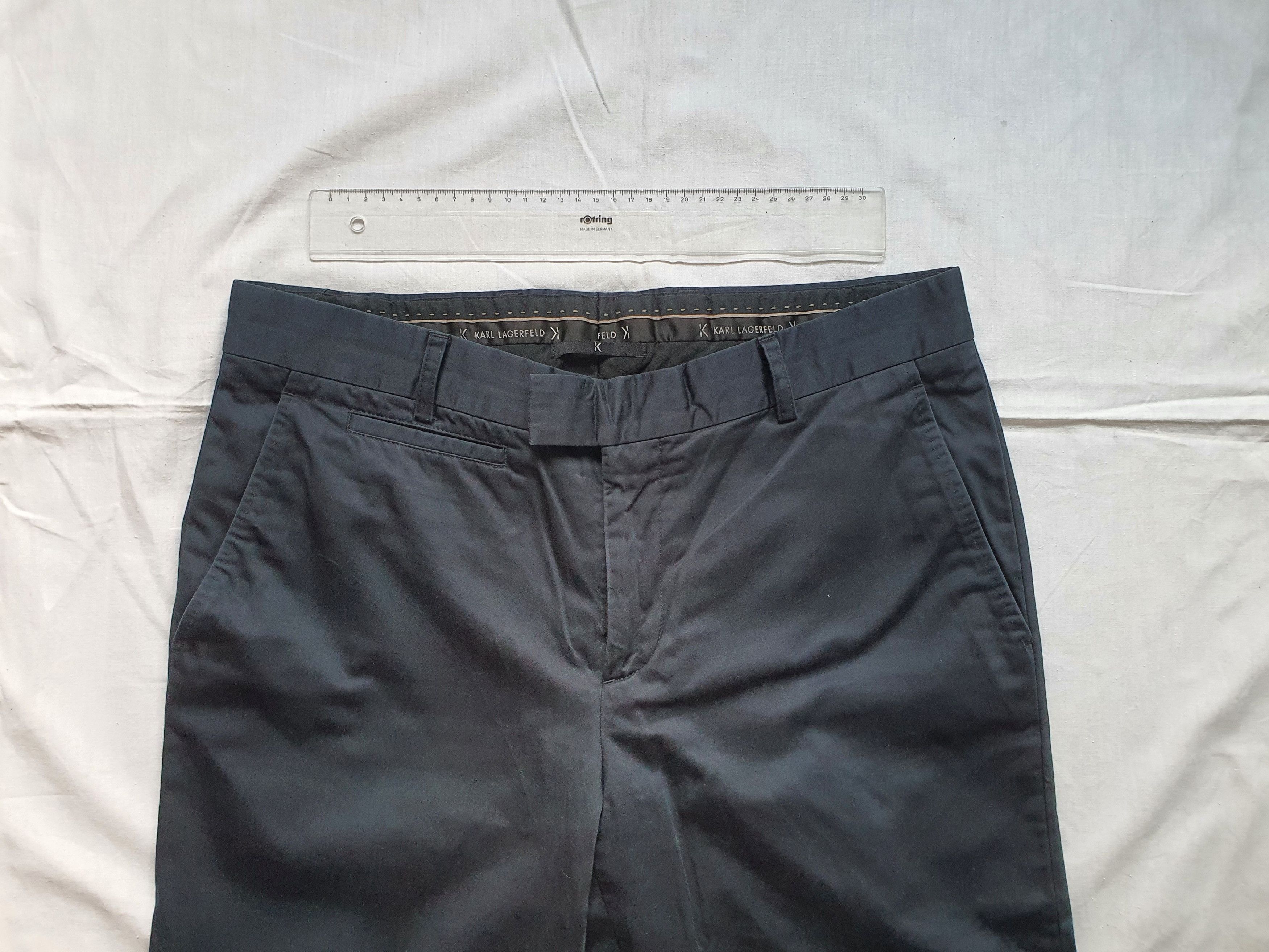 Karl Lagerfeld Smart Dress Trousers Pants - Navy, Cotton - Sz EU 48, W32 Size 38R - 3 Thumbnail