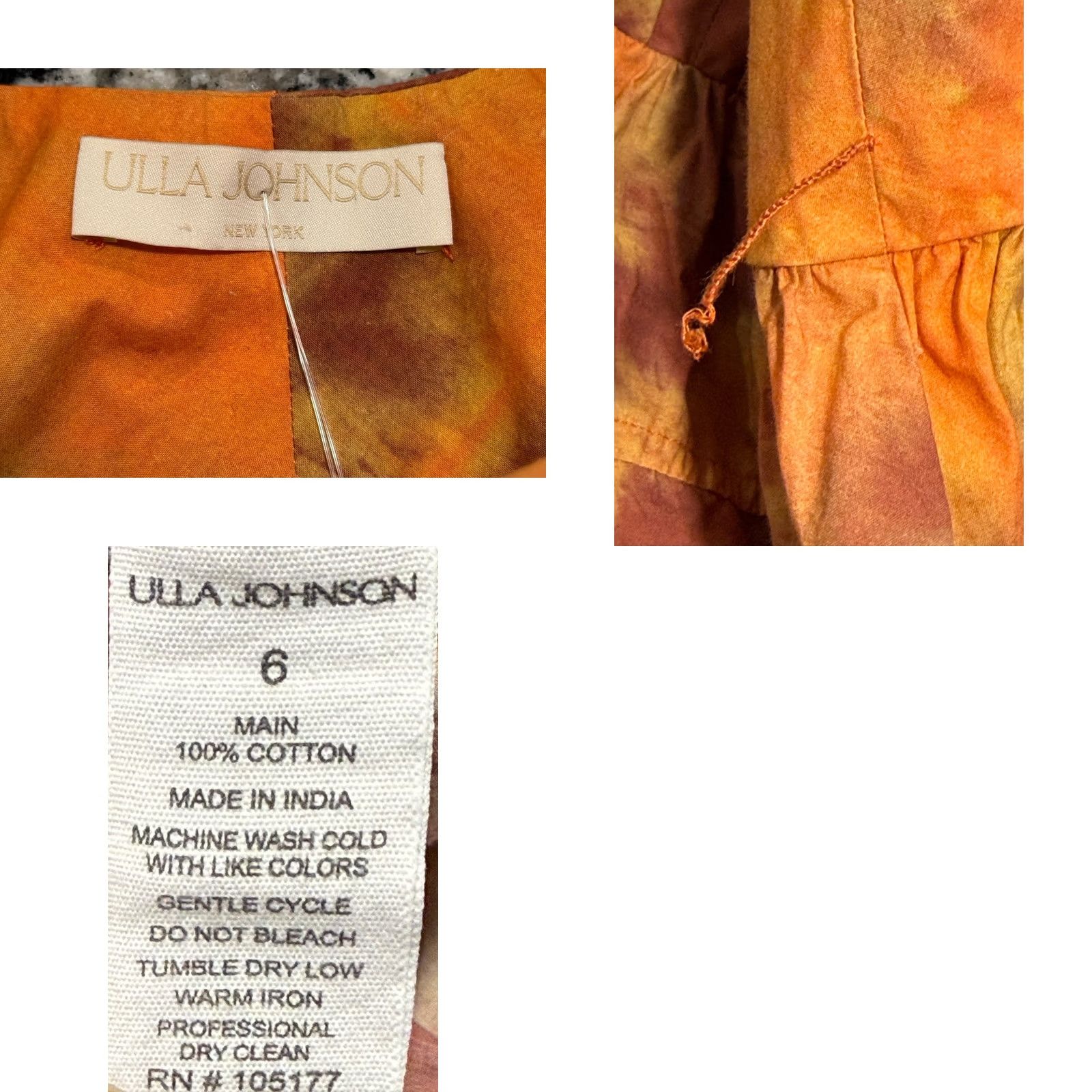 Ulla Johnson Ulla Johnson Valentina tie-dye Midi Dress SIZE 6 Women Multicolor A-Line Fit & Flare Midi Party/Cocktail Casual Womens Size M / US 6-8 / IT 42-44 - 8 Thumbnail