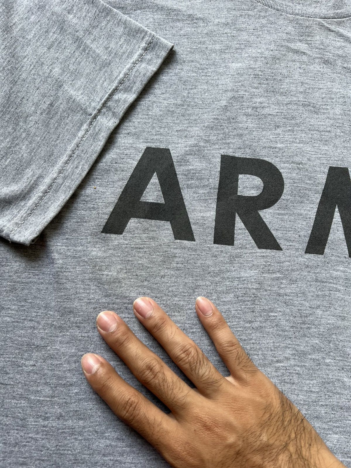 Vintage Vintage Army Gray T-Shirt Size US XL / EU 56 / 4 - 3 Thumbnail