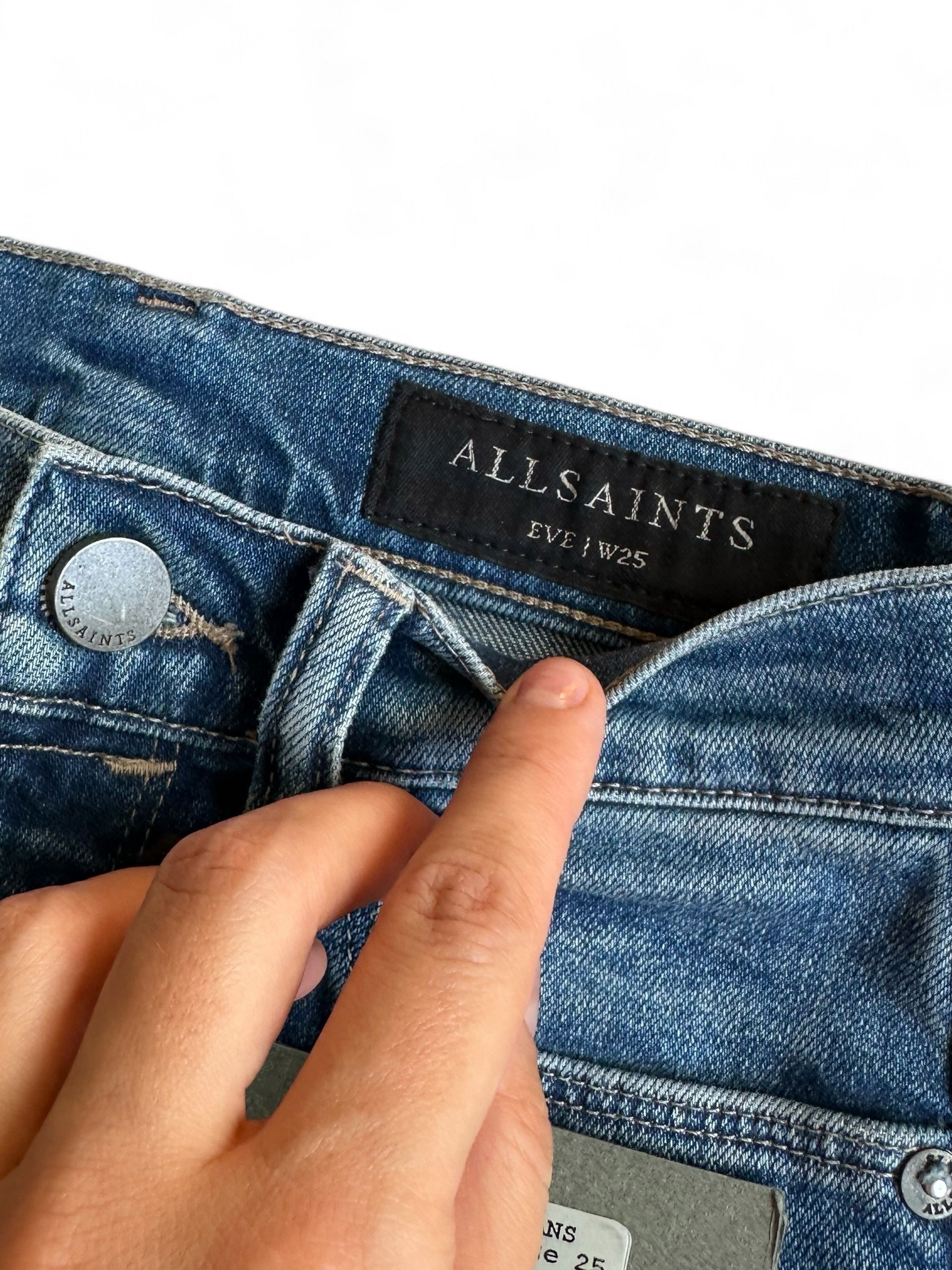 Allsaints Allsaints Blue Denim Skinny Jeans Size 25" / US 0 / IT 36 - 5 Thumbnail