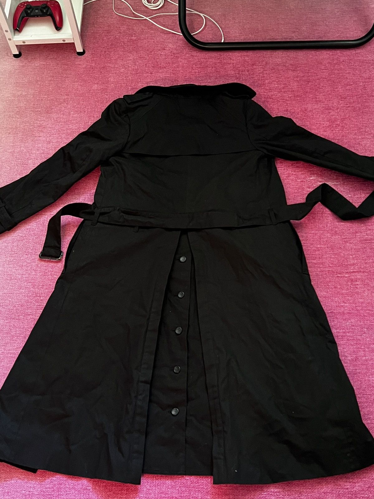 Veronique Branquinho Black Trench Coat Size XS / US 0-2 / IT 36-38 - 3 Thumbnail