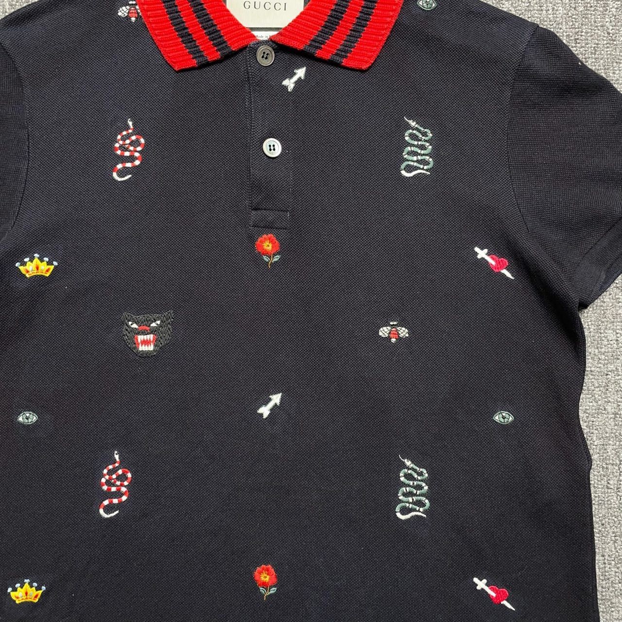 Gucci Gucci Pattern embroidery full print polo 2501-Nextarrow Size US M / EU 48-50 / 2 - 4 Thumbnail