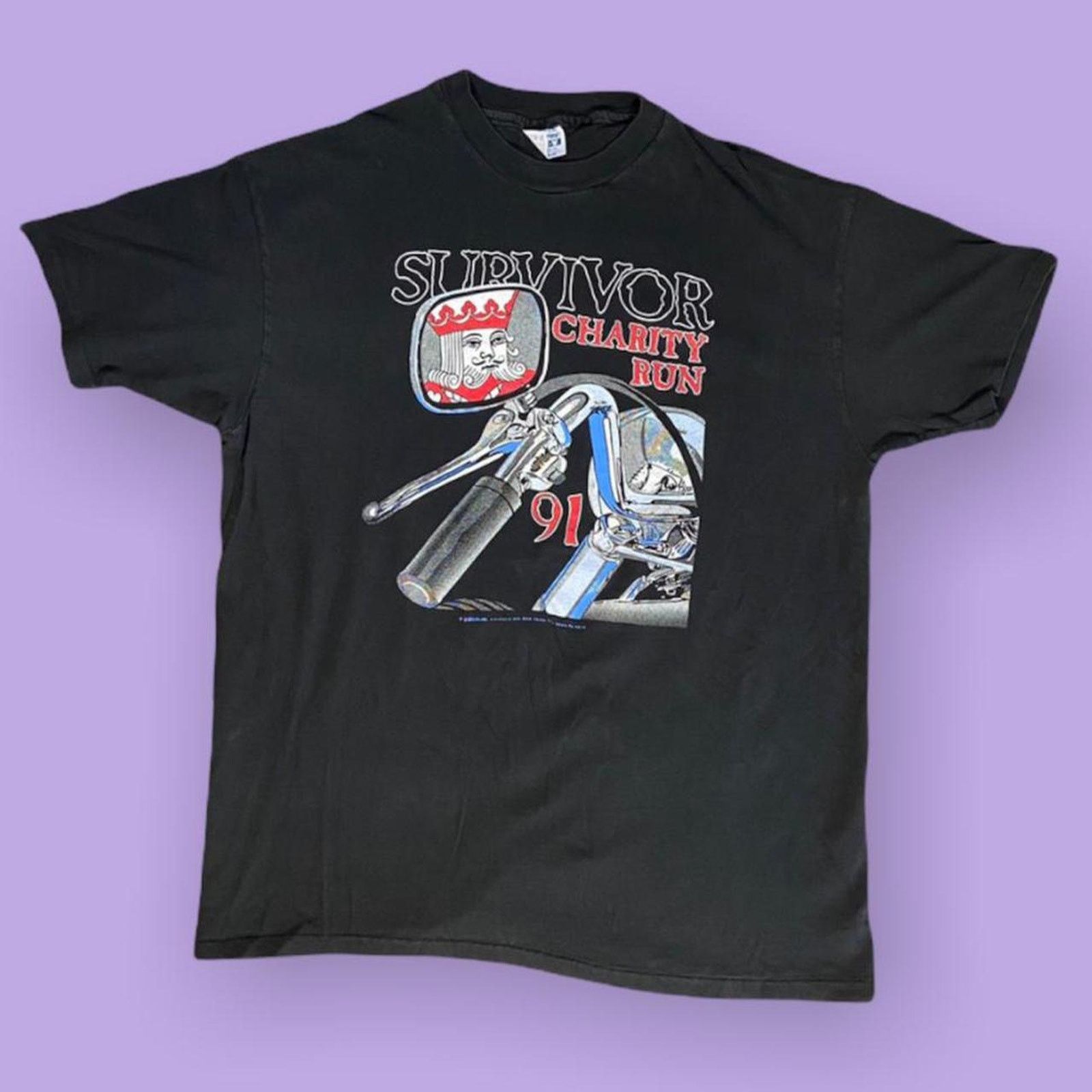 Hanes Vintage 90s hanes motorcycle Size US XXL / EU 58 / 5 - 1 Thumbnail