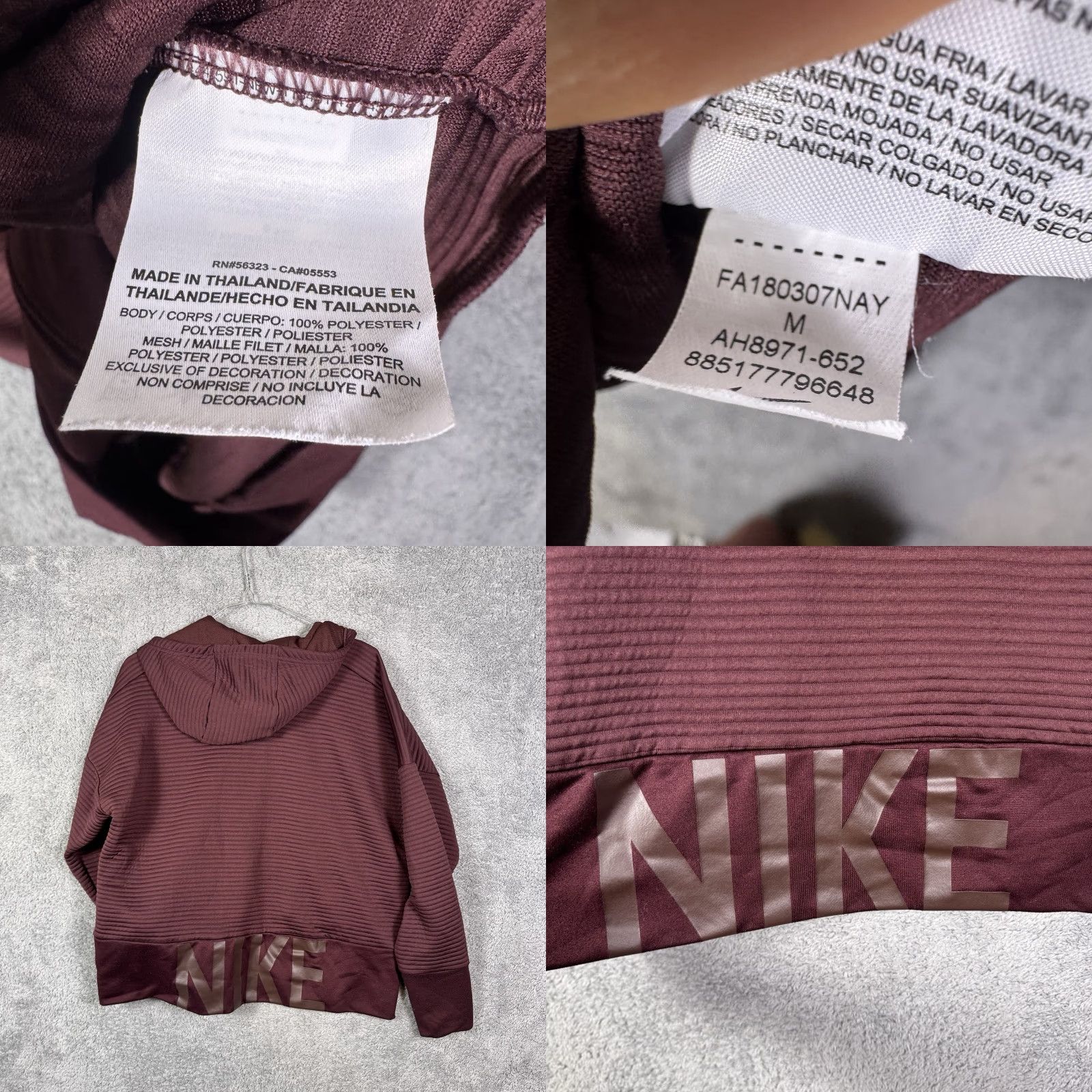 Nike Nike Hoodie Women’s M Full Zip Training Quilted Scuba Tech Sweatshirt Black XLFull Zip, Hooded, Pockets, Logo, Sports Nike Womens Hoodie Size XL / US 12-14 / IT 48-50 - 8 Thumbnail