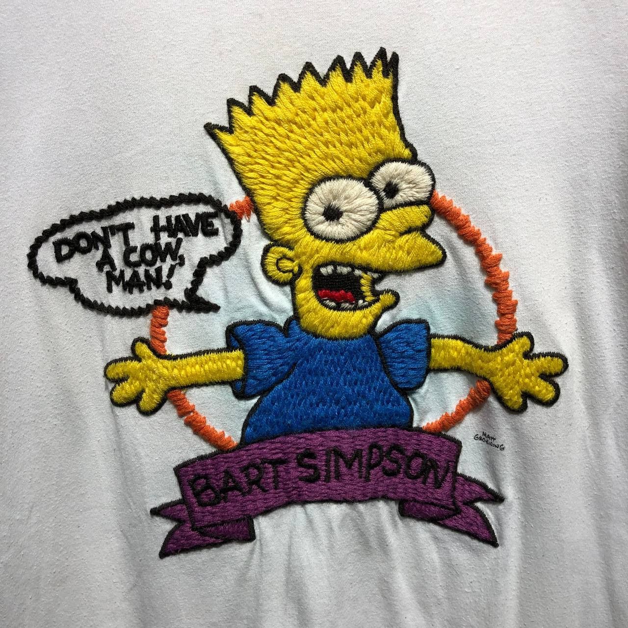 Off-White Off-White Bart Simpson “Don’t Have a Cow Man” Embroiderd tee Size US S / EU 44-46 / 1 - 2 Thumbnail