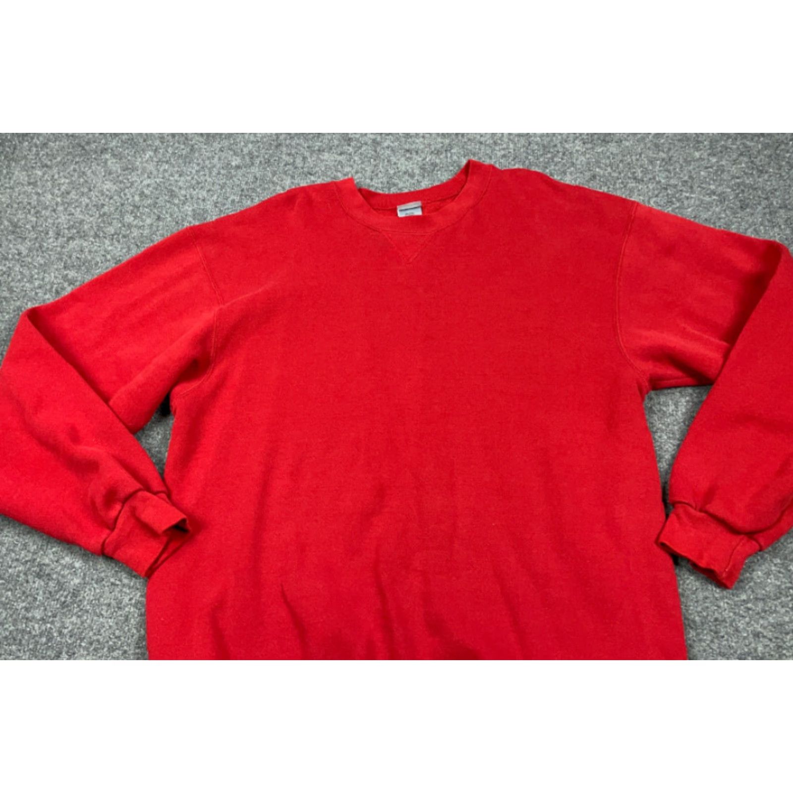 Soffe VINTAGE Soffe Sweatshirt Shirt Adult 1X Tall Red 50/50 90s Solid Crew Neck Mens Tall Size US XL / EU 56 / 4 - 6 Thumbnail