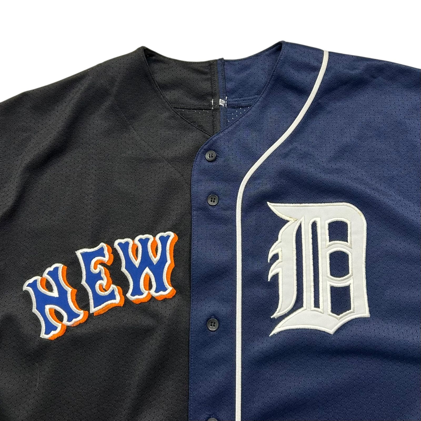MLB 90s NEW YORK METS DETROIT TIGERS RUSSELL SPLIT JERSEY Size US L / EU 52-54 / 3 - 2 Thumbnail