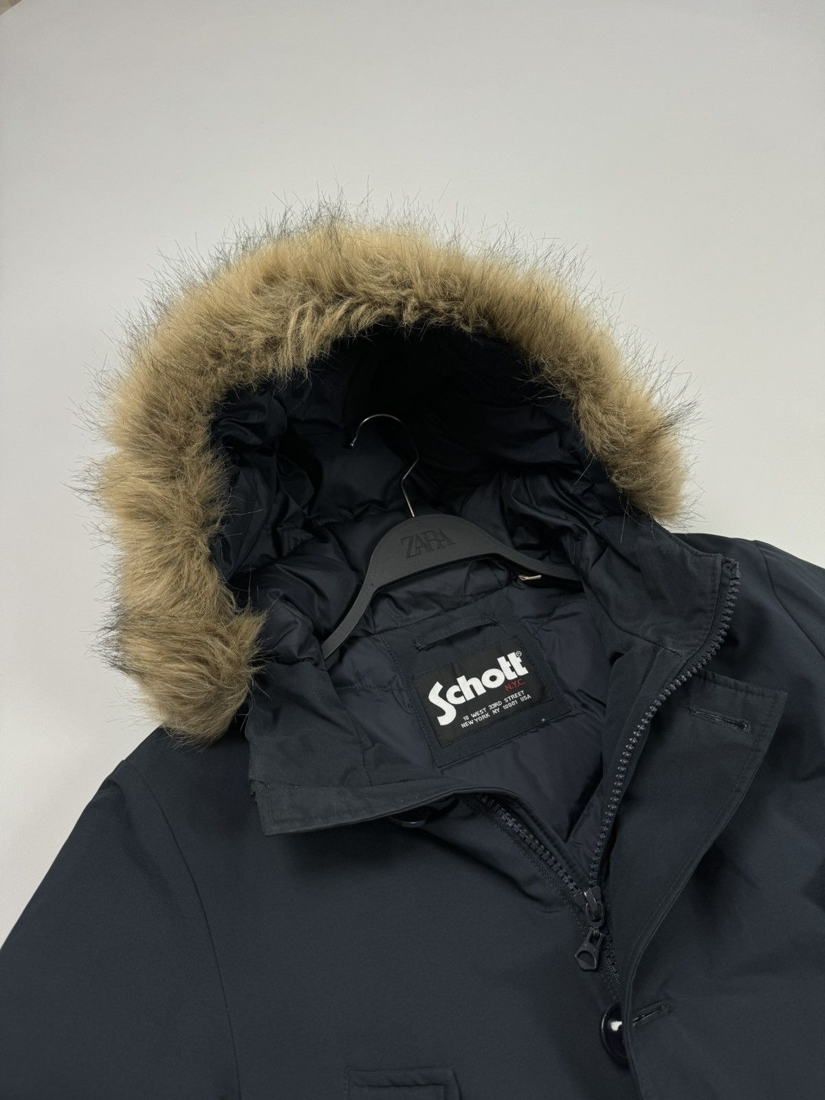 Schott Schott NYC Army Tupe Garment Down Winter Parka Jacket Size US S / EU 44-46 / 1 - 10 Thumbnail
