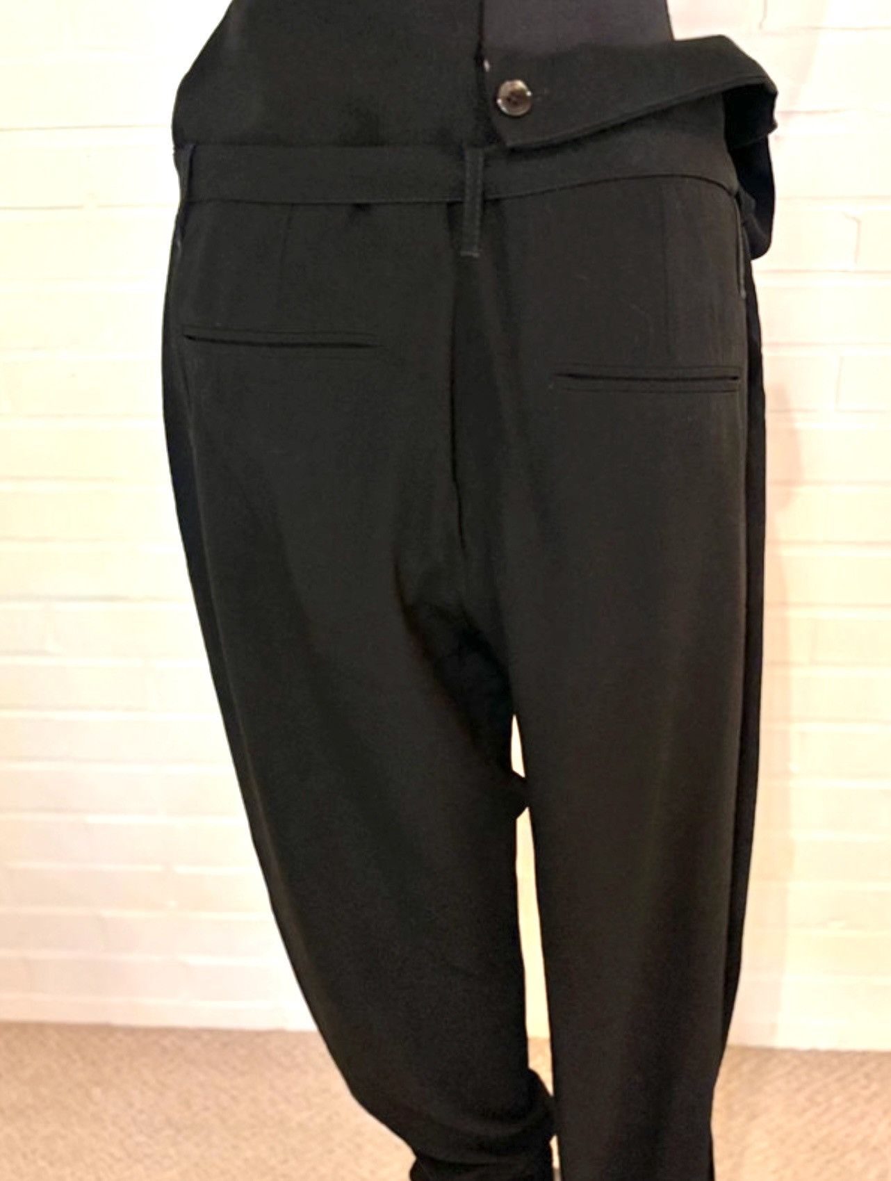 Ann Demeulemeester ann demeulemeester asymmetrical black wool pants 36 fr Size 26" / US 2 / IT 38 - 14 Thumbnail
