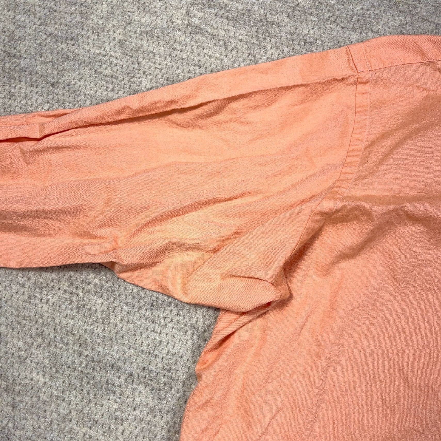 Ralph Lauren Ralph Lauren Shirt Men XL Orange Classic Fit Button Up Dress Flesh Pony Solid Size 46R - 5 Thumbnail