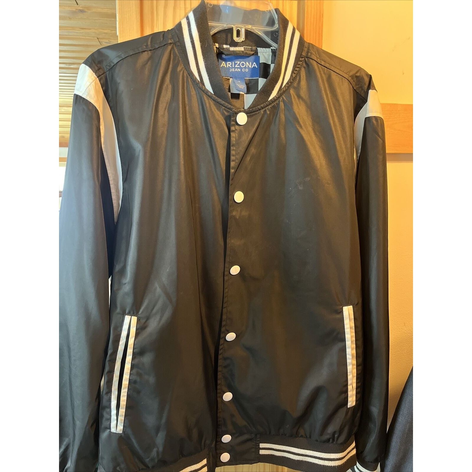 Other ARIZONA Jeans Co Men’s M Black LS Button Up Polyester Jacket Size US M / EU 48-50 / 2 - 2 Thumbnail