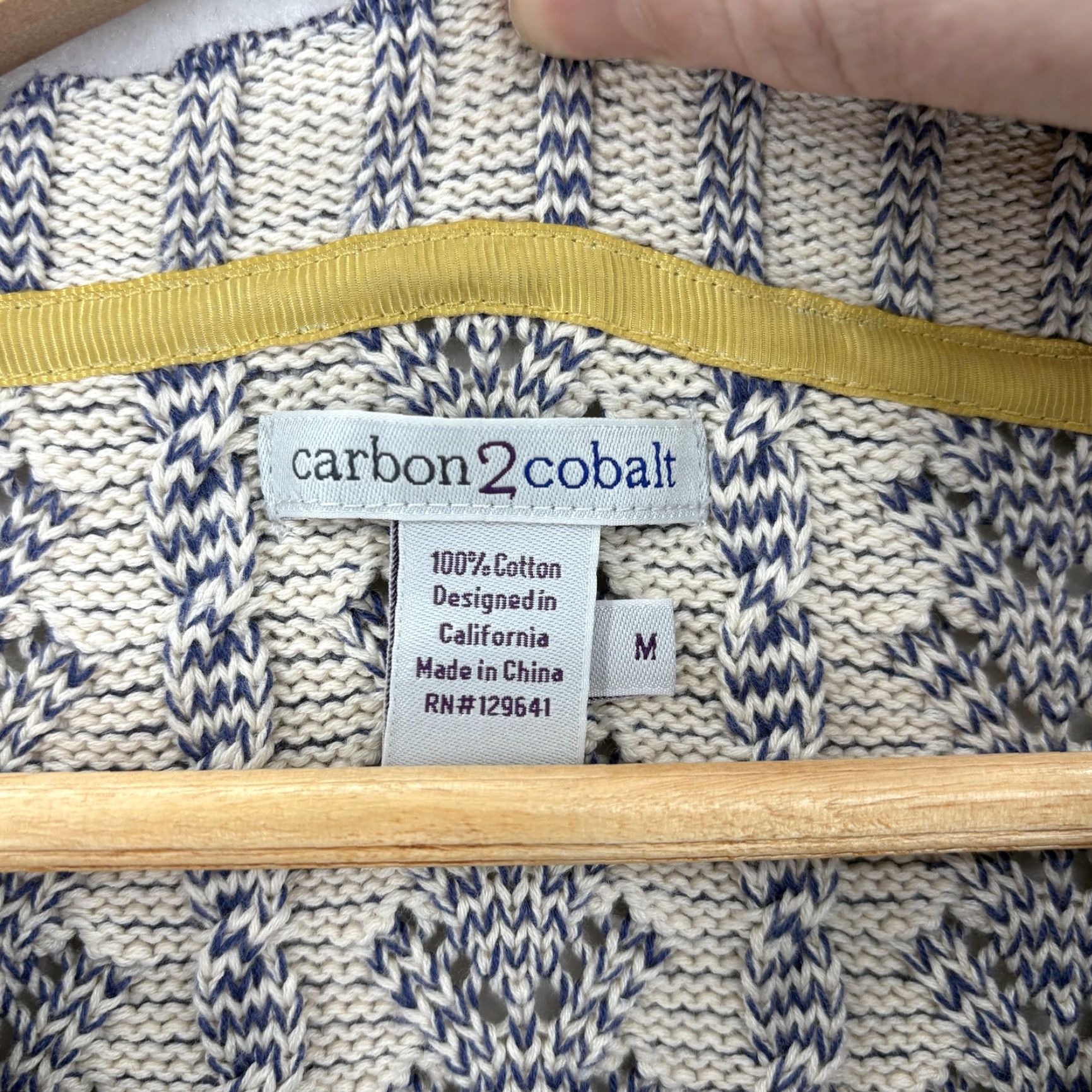 Carbon2Cobalt Carbon 2 Cobalt Terrace Sweater Womens M White Knit Pullover Striped Crew Neck Knitwear Casual 90s? Size M / US 6-8 / IT 42-44 - 2 Thumbnail