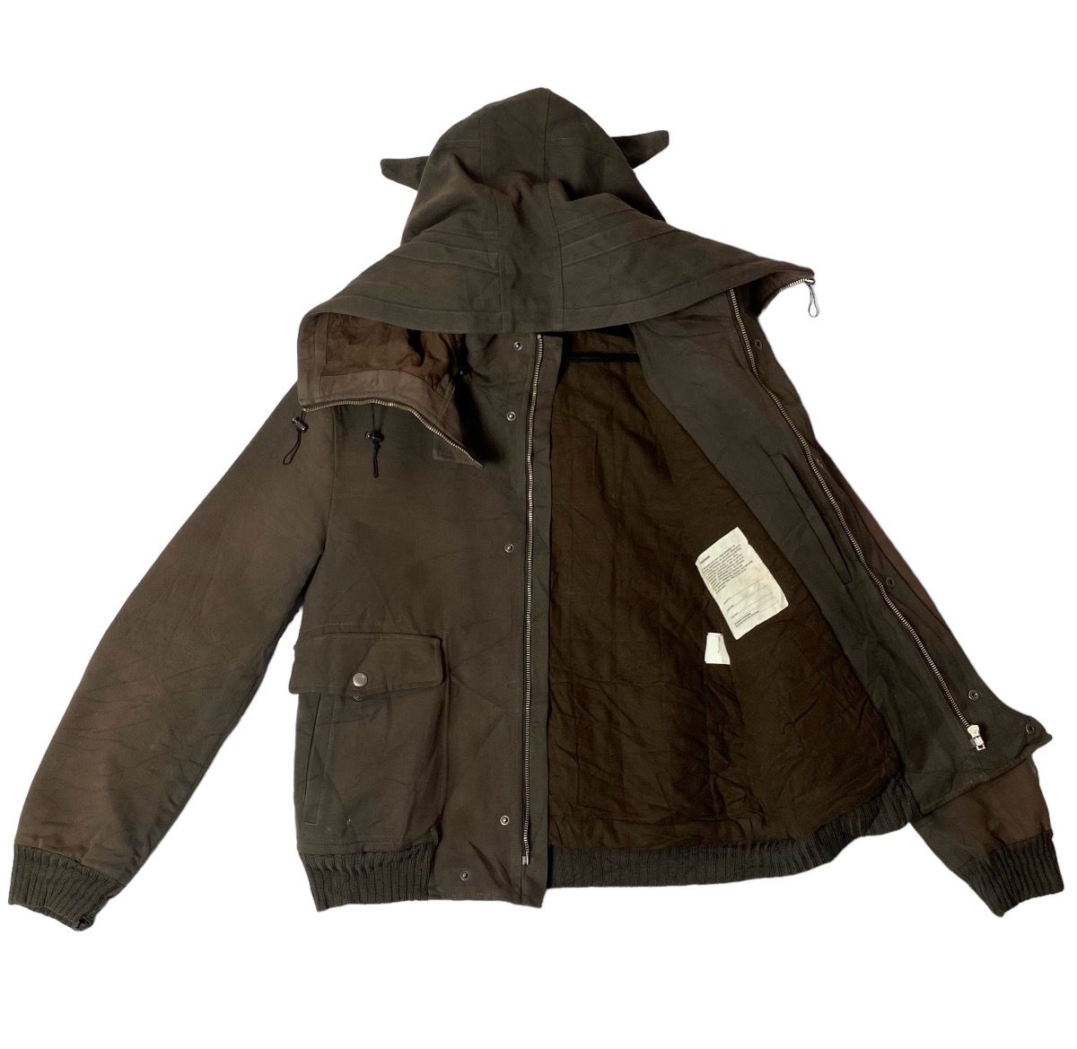 Pre-owned Archival Clothing X Hussein Chalayan Aw 2005/2006 Shadows Collection Archive Bomber Jacket In Brown