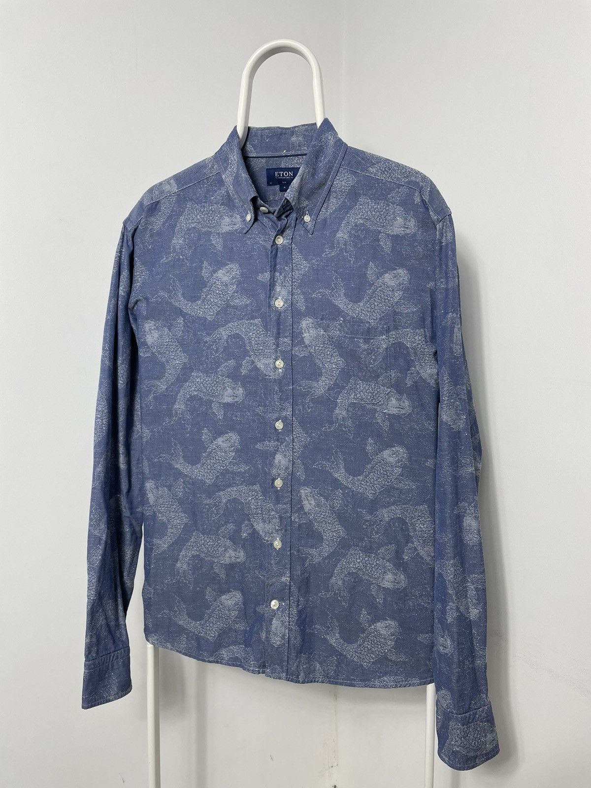 Eton Eton Shirt button Monogram Fish Size US XL / EU 56 / 4 - 2 Thumbnail