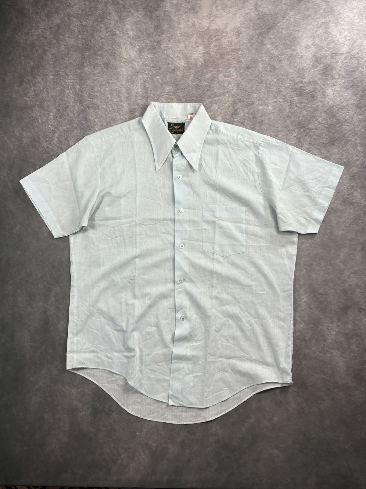 Vintage 1980s Vintage Simpson's Shortseleeve Shirt Perma Press Work Size US M / EU 48-50 / 2 - 3 Thumbnail