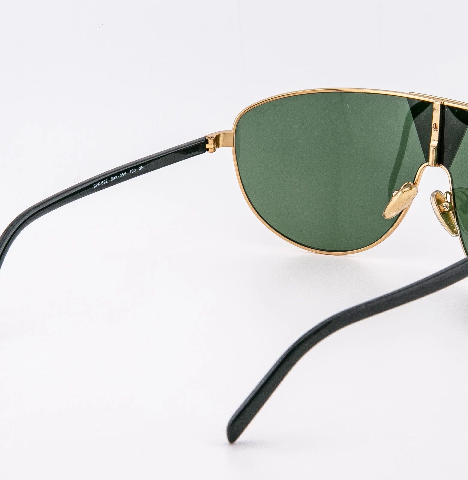 Prada PRADA SYMBOLE Black Green Triangle Logo PR69ZS 69Z 69ZS Size ONE SIZE - 2 Thumbnail